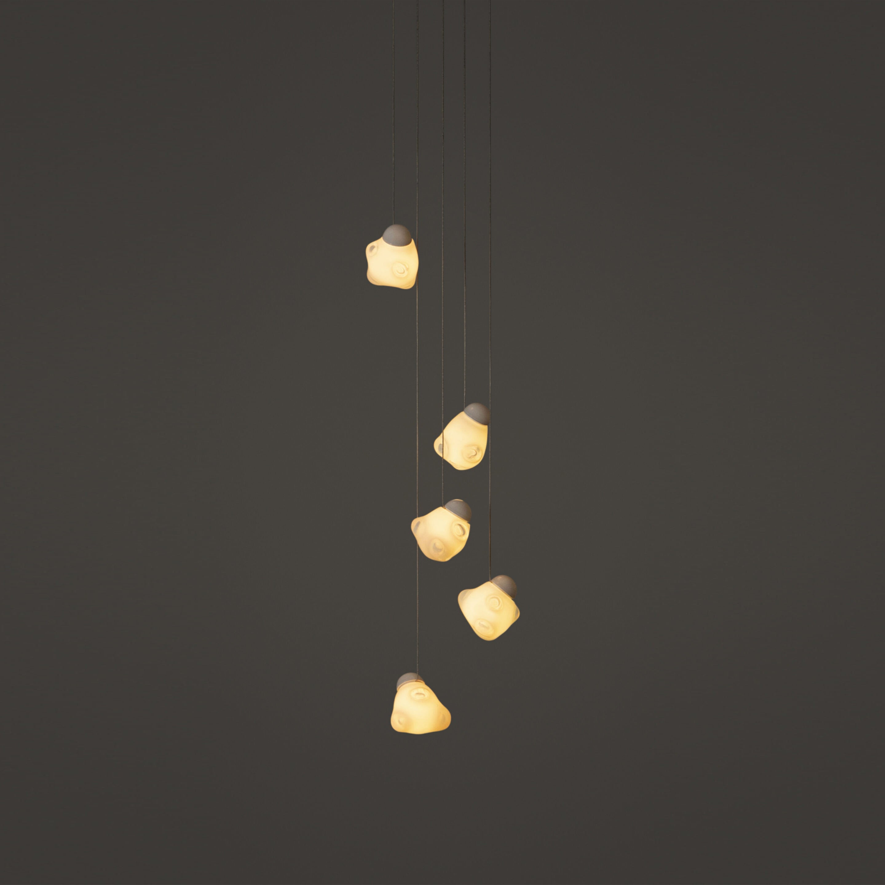 Vasilen Modern Minimalist Ice Pier Black Glass Pendant Lamp - Letslighting