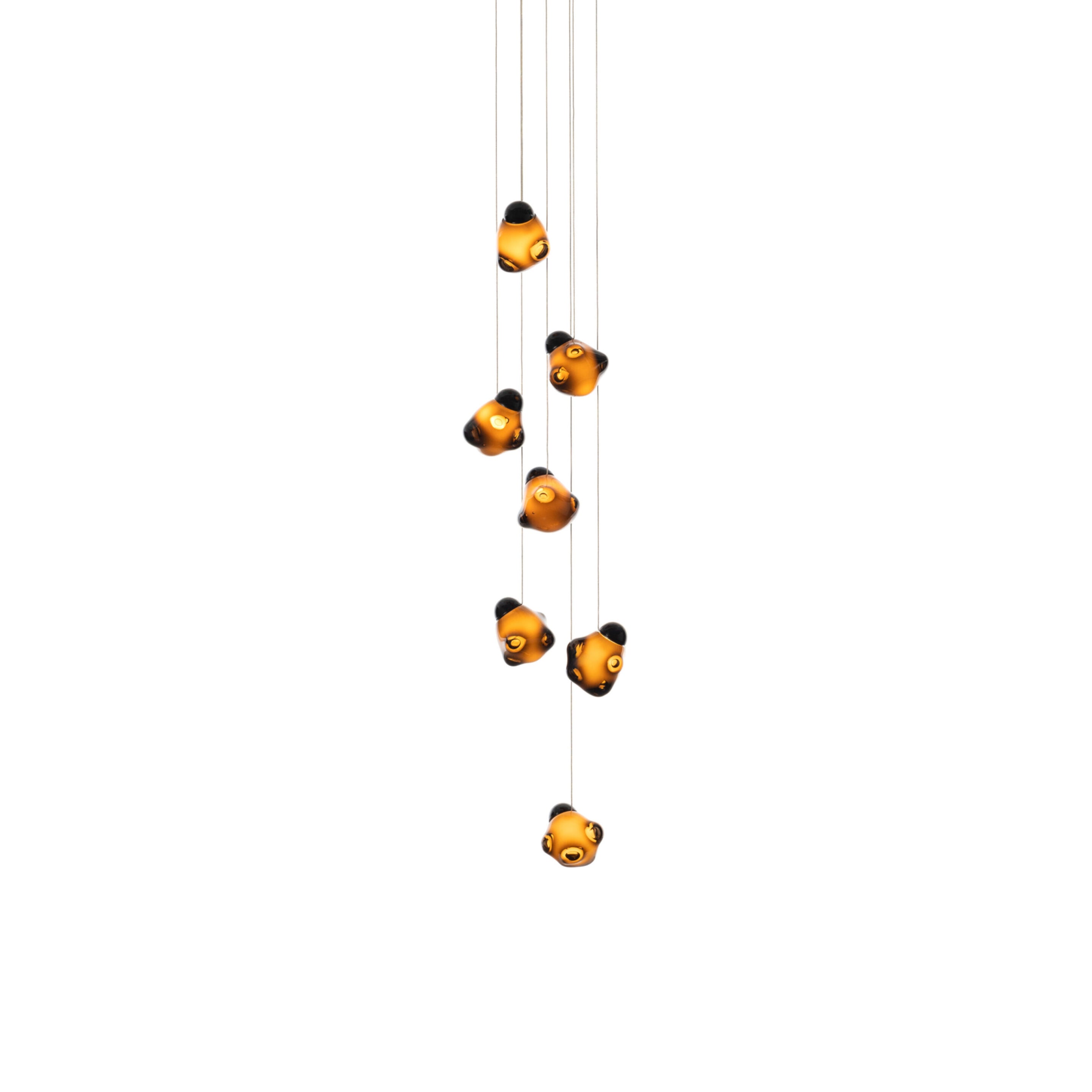 Vasilen Modern Minimalist Ice Pier Black Glass Pendant Lamp - Letslighting