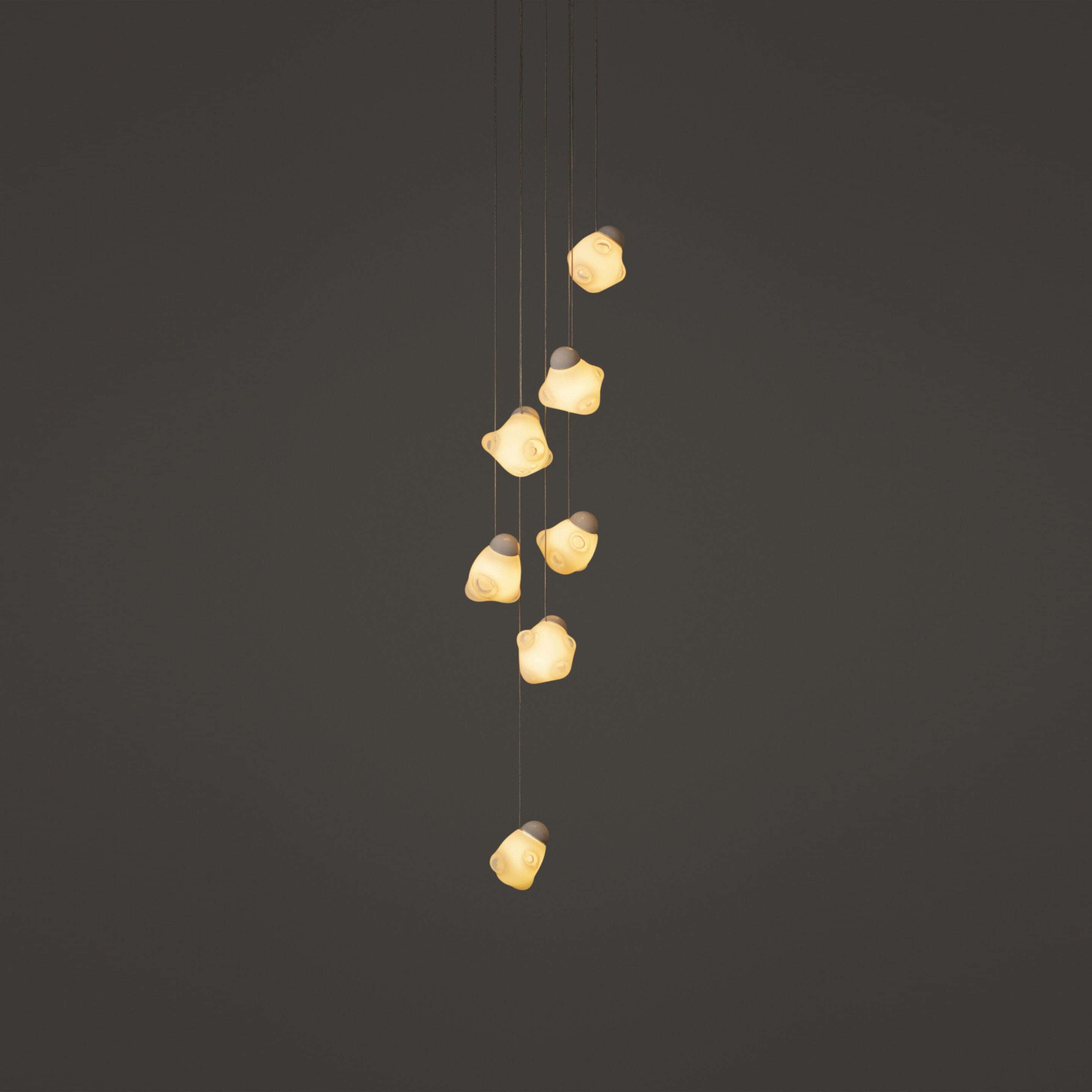 Vasilen Modern Minimalist Ice Pier Black Glass Pendant Lamp - Letslighting