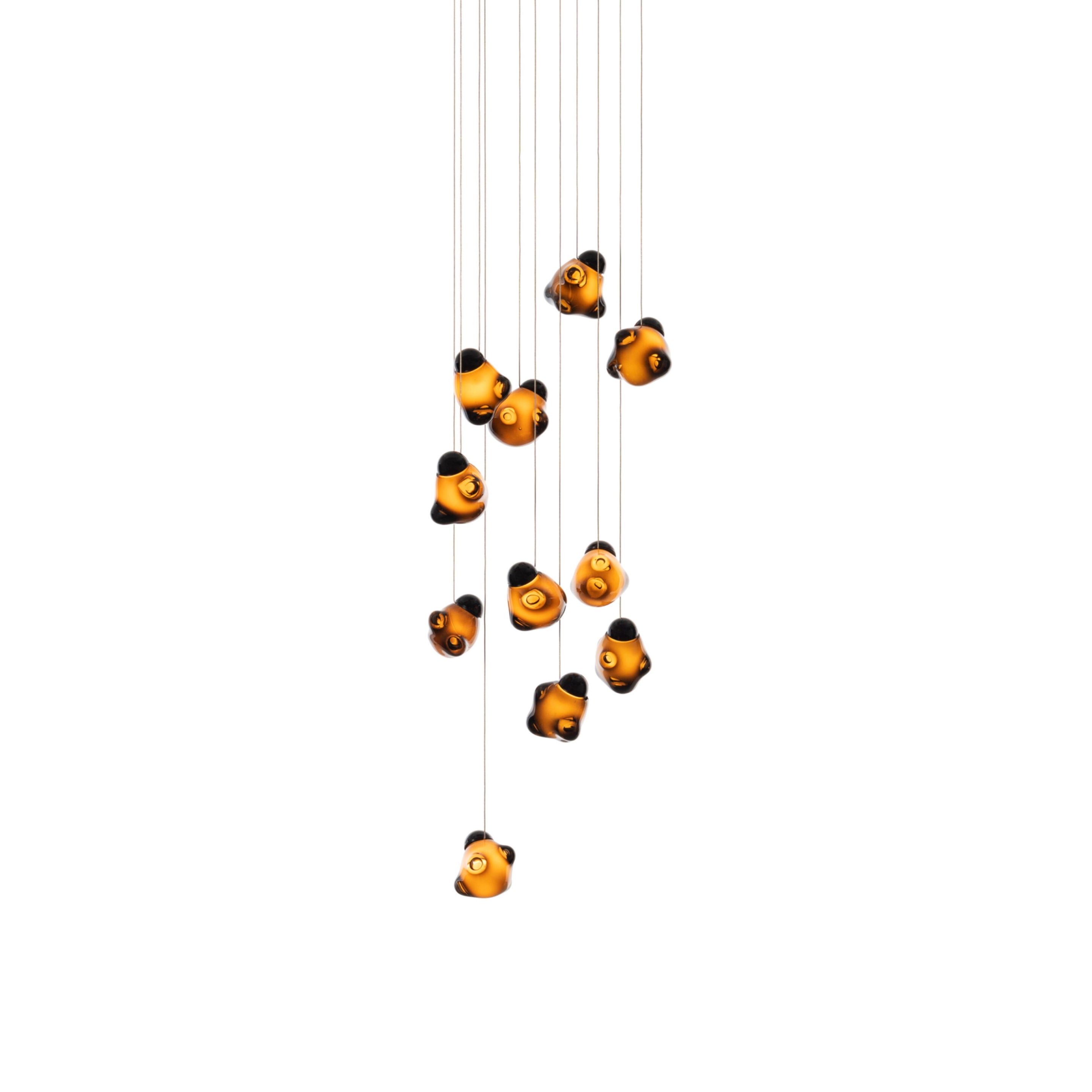 Vasilen Modern Minimalist Ice Pier Black Glass Pendant Lamp - Letslighting