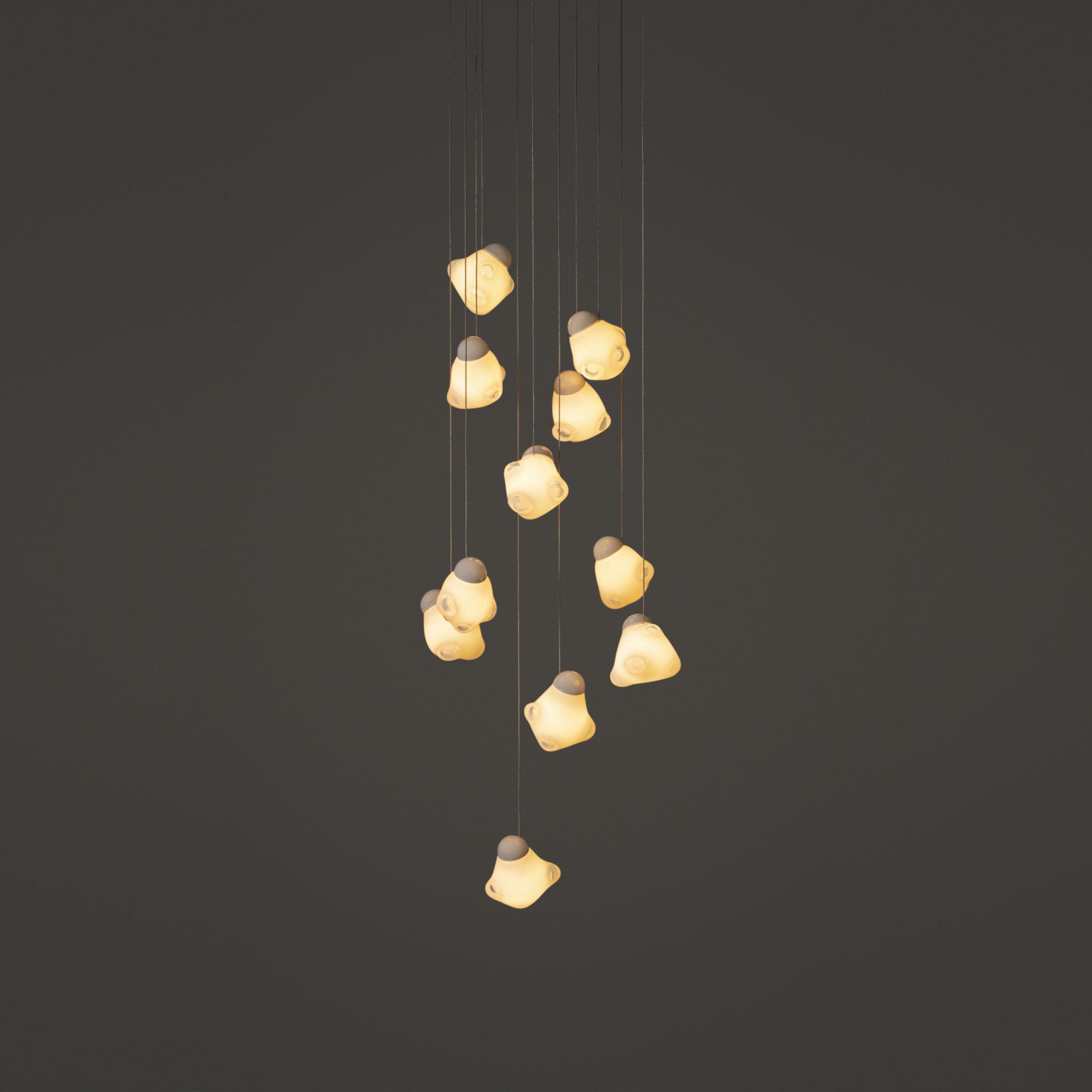 Vasilen Modern Minimalist Ice Pier Black Glass Pendant Lamp - Letslighting