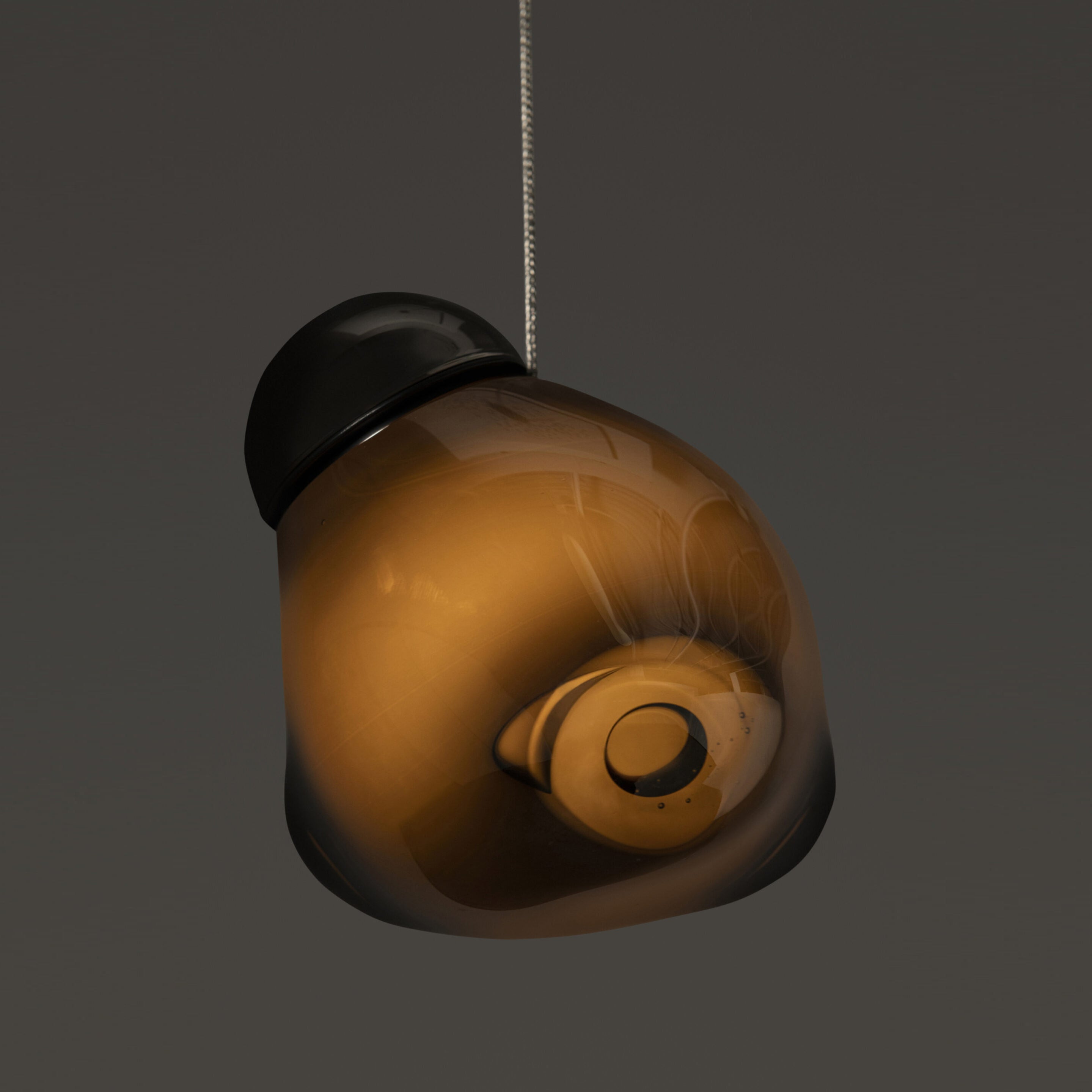 Vasilen Modern Minimalist Ice Pier Black Glass Pendant Lamp - Letslighting