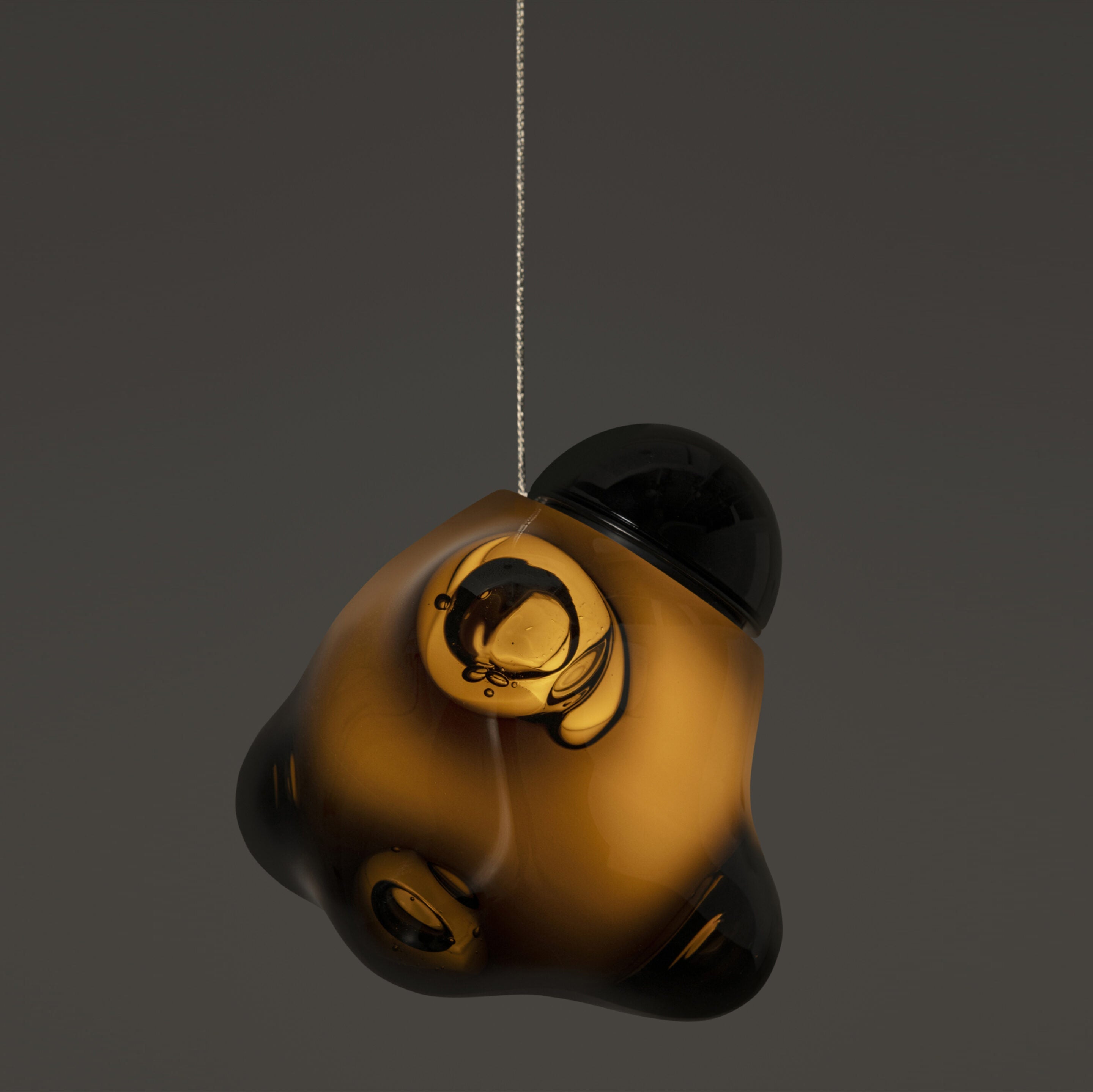 Vasilen Modern Minimalist Ice Pier Black Glass Pendant Lamp - Letslighting