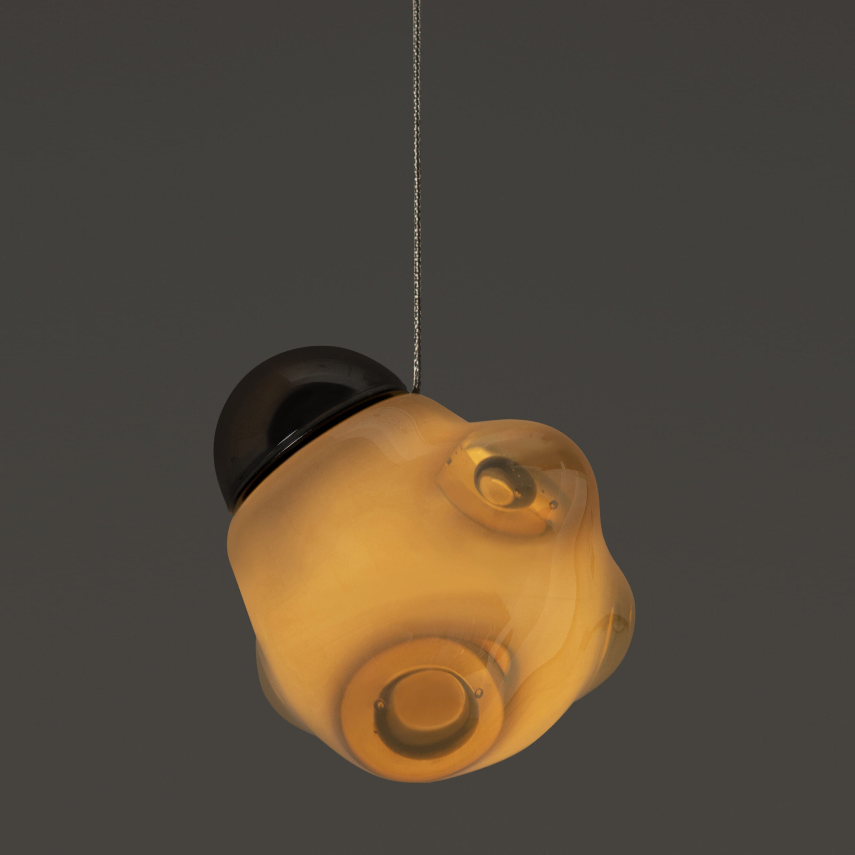 Vasilen Modern Minimalist Ice Pier Black Glass Pendant Lamp - Letslighting