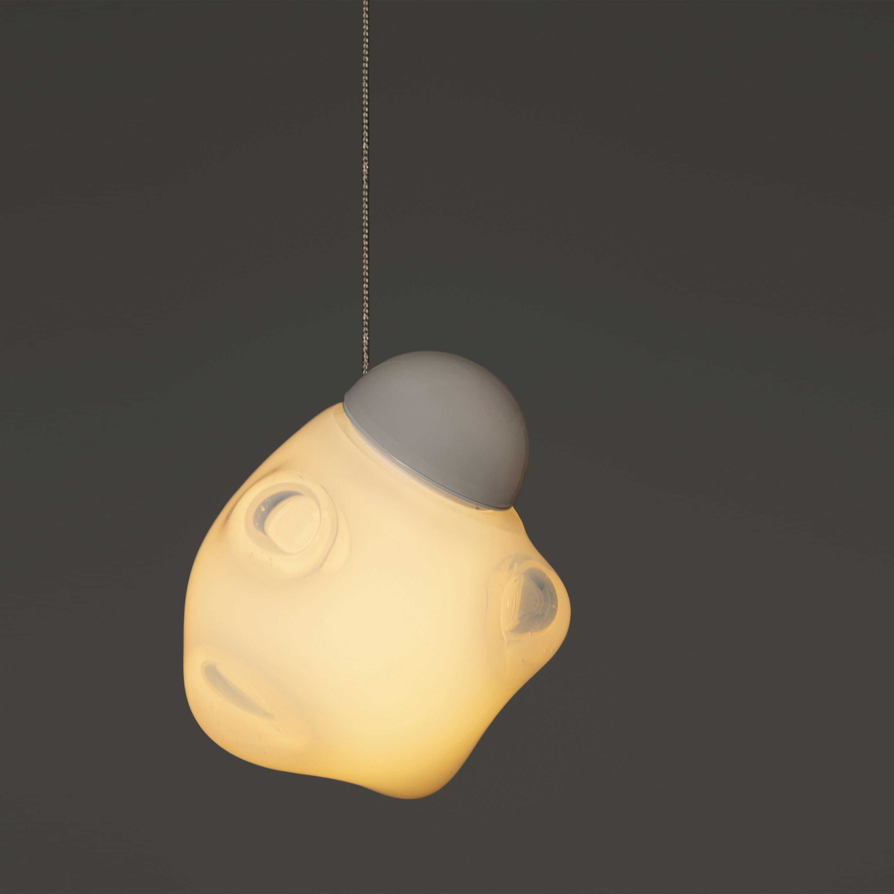 Vasilen Modern Minimalist Ice Pier Black Glass Pendant Lamp - Letslighting