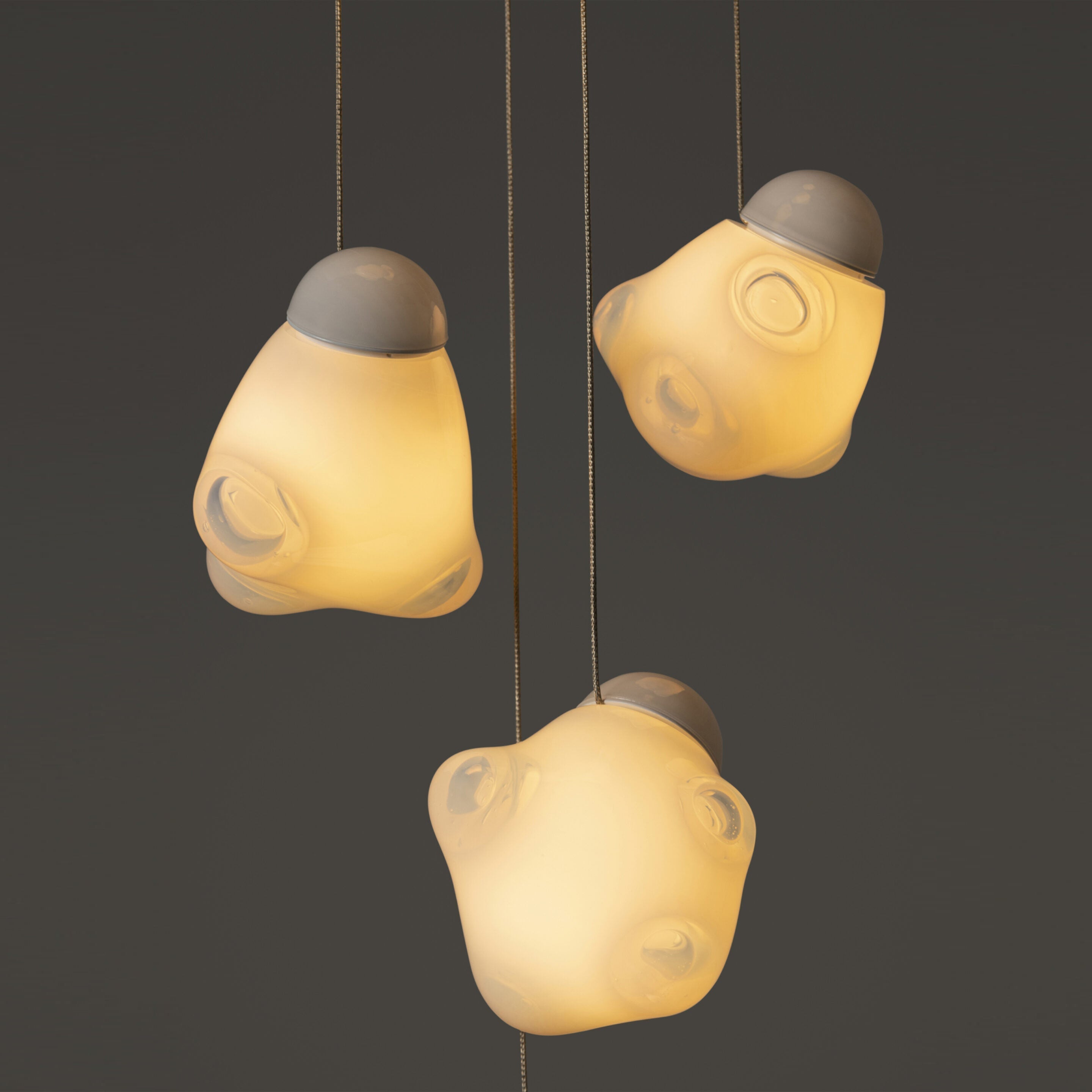 Vasilen Modern Minimalist Ice Pier Black Glass Pendant Lamp - Letslighting