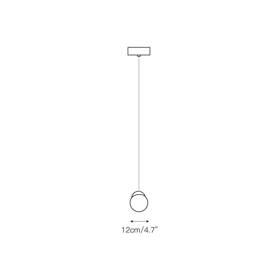 Vasilen Modern Minimalist Ice Pier Black Glass Pendant Lamp - Letslighting