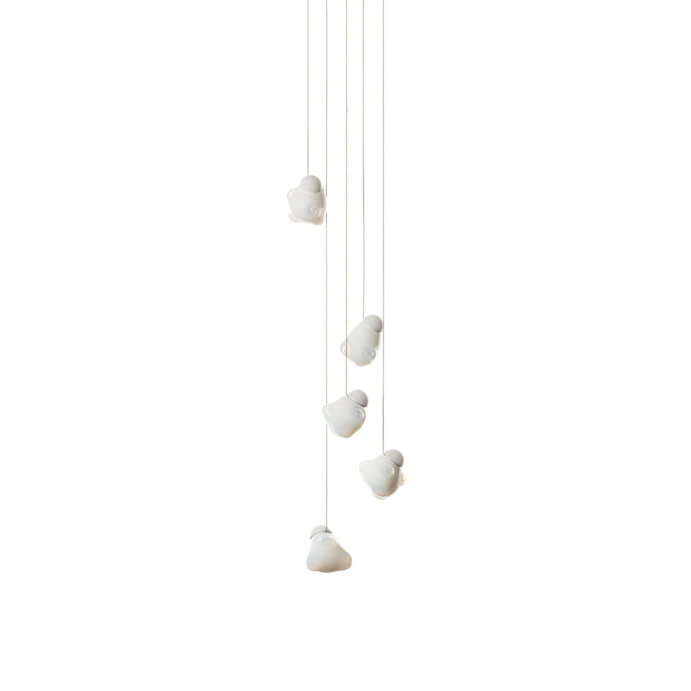 Vasilen Modern Minimalist Ice Pier Black Glass Pendant Lamp - Letslighting
