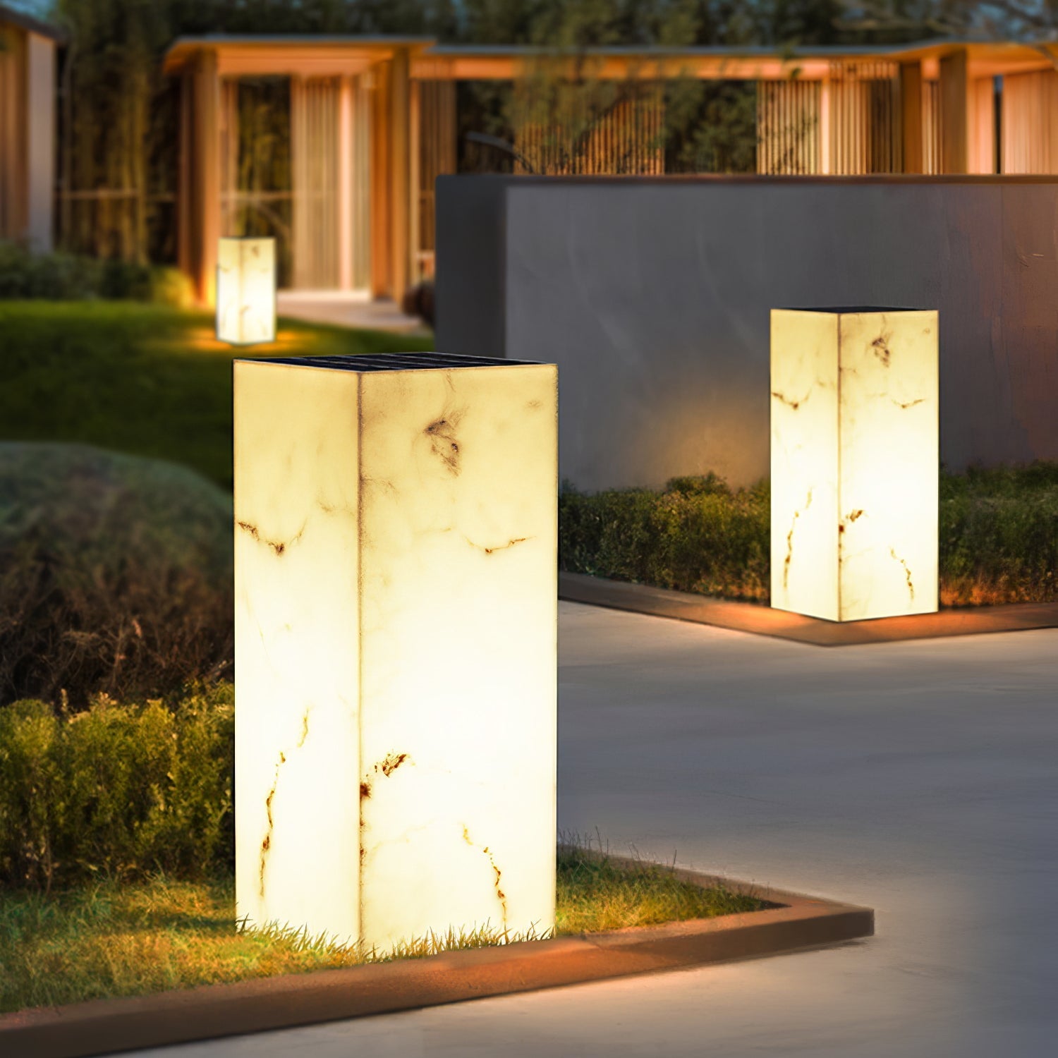 Ray Imitation Marble Cube Outdoor Light - Letslighting