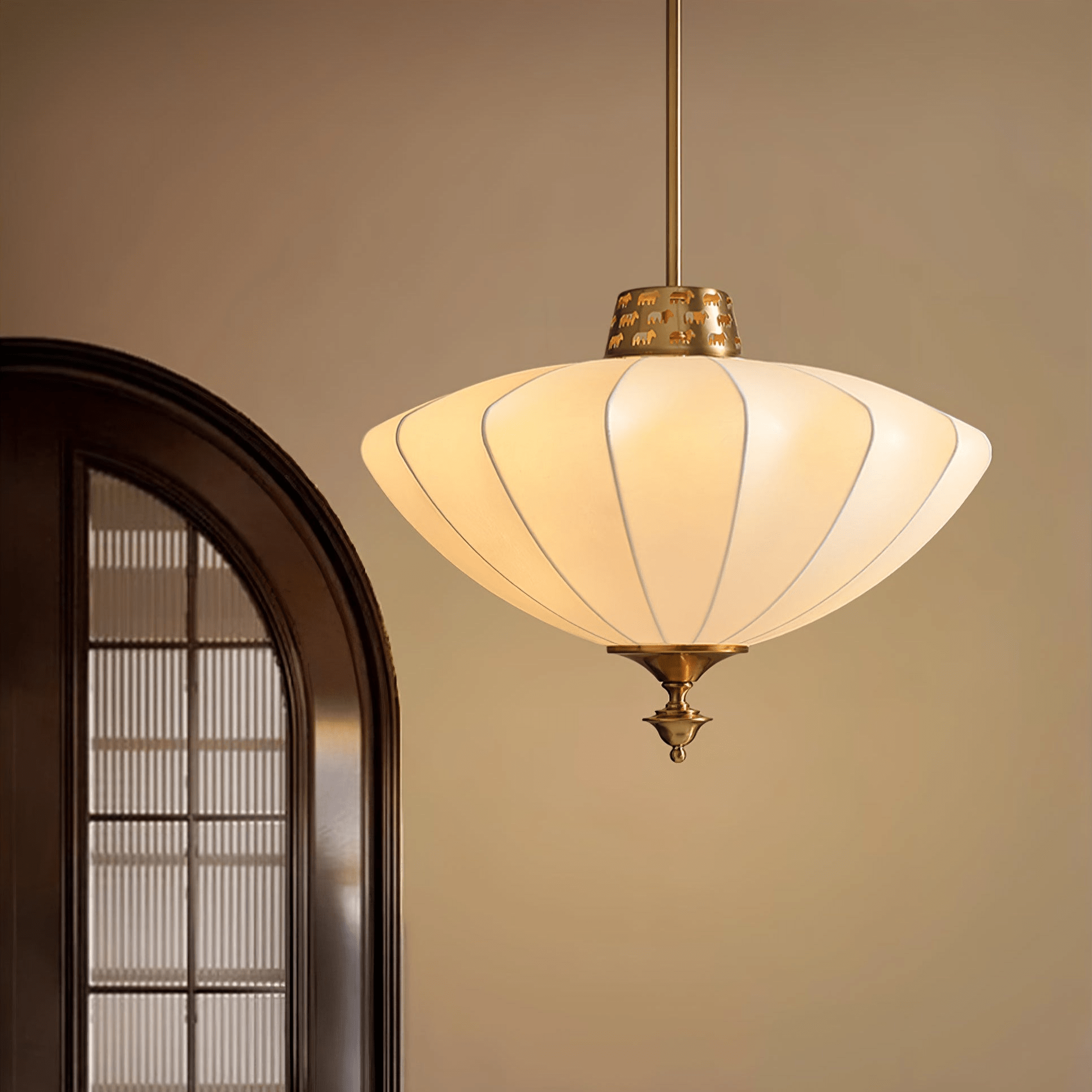 Ortalara Elegance Vintage Bloom Silk Pendant Lamp - Letslighting