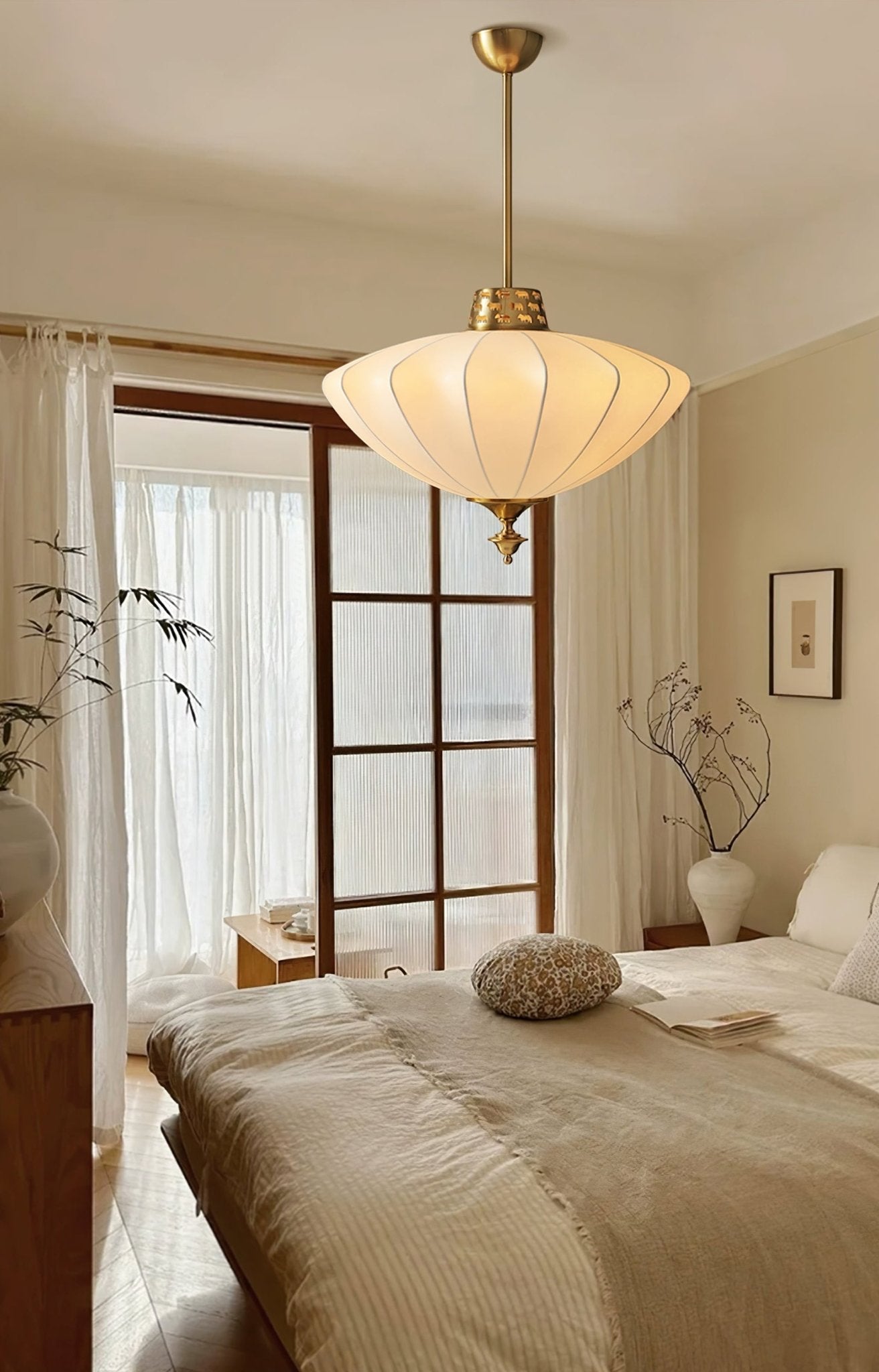 Ortalara Elegance Vintage Bloom Silk Pendant Lamp - Letslighting