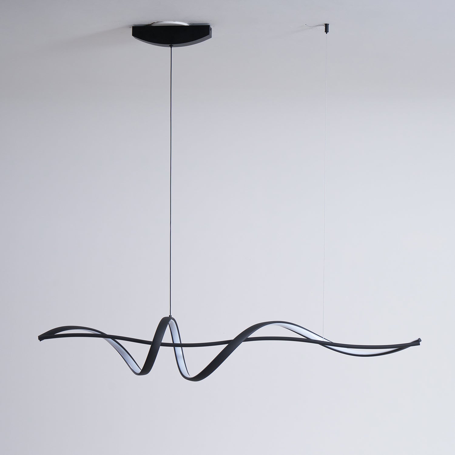 Aveline Modern Black LED Wave Pendant Light - Letslighting