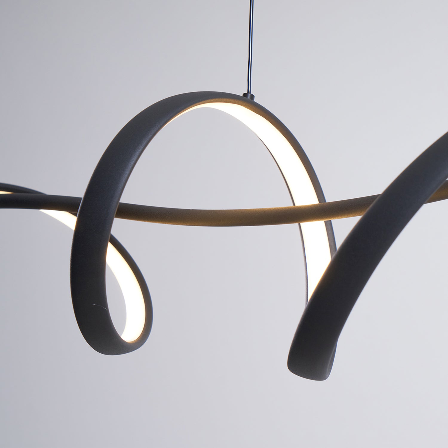 Aveline Modern Black LED Wave Pendant Light - Letslighting