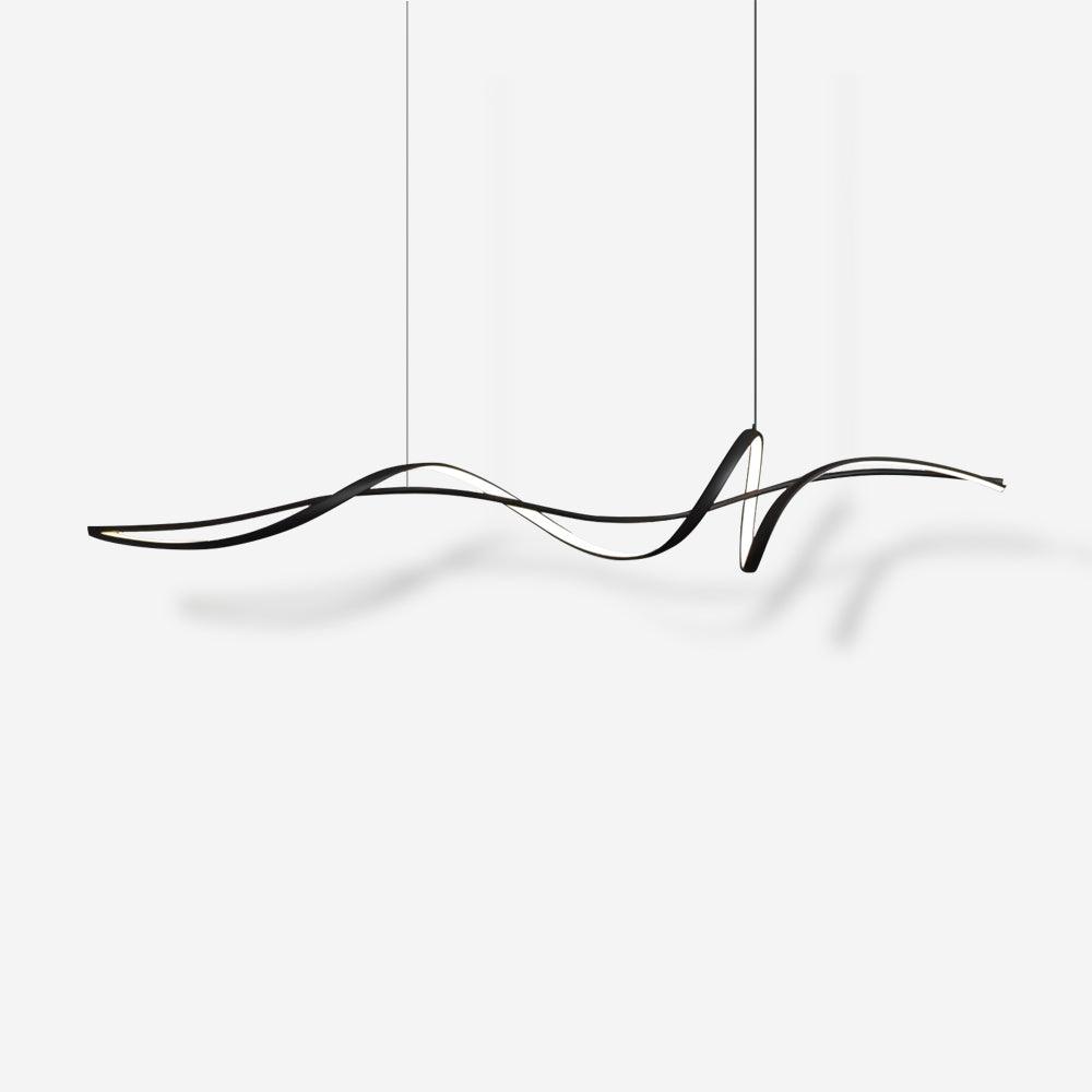 Aveline Modern Black LED Wave Pendant Light - Letslighting
