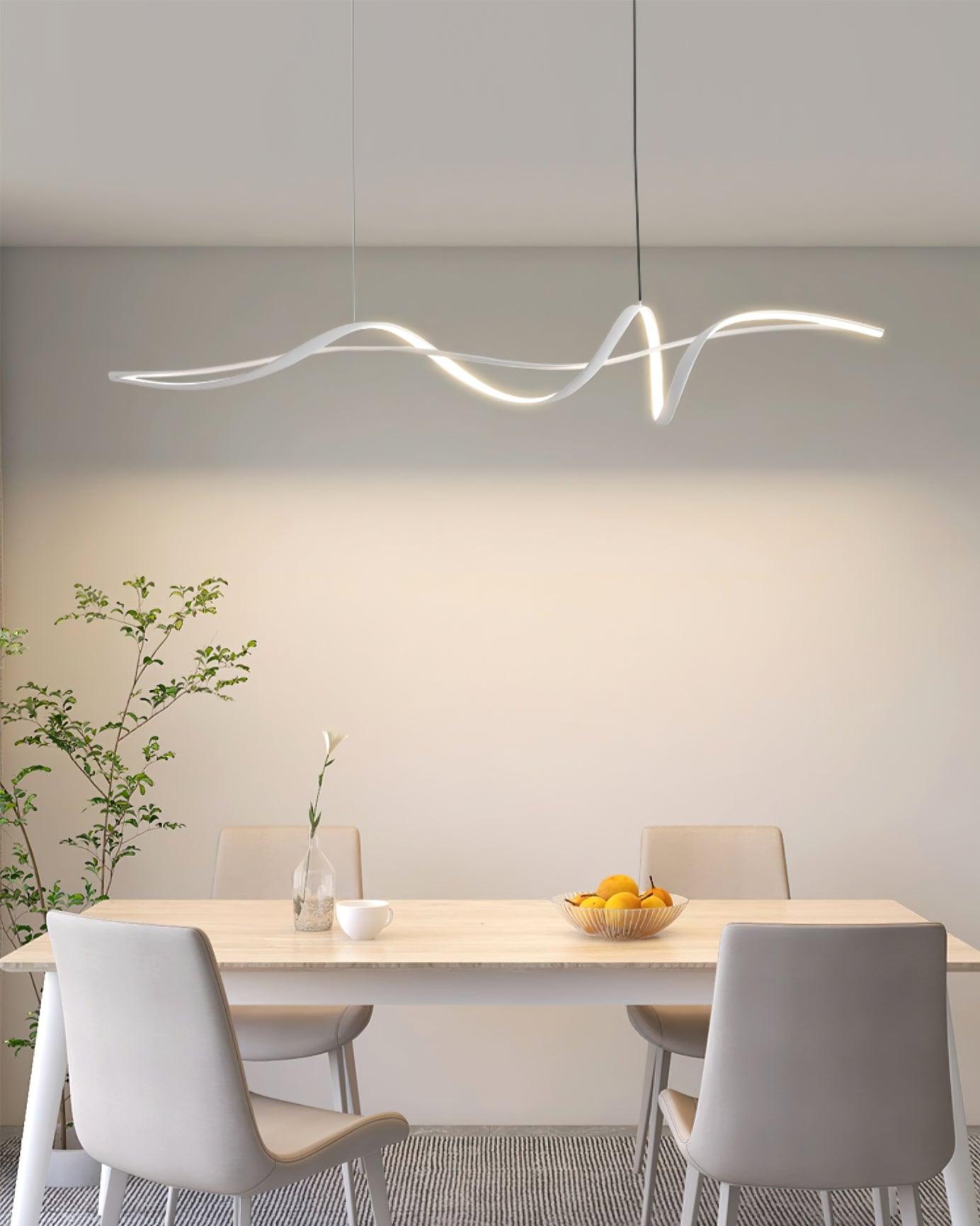 Aveline Modern Black LED Wave Pendant Light - Letslighting