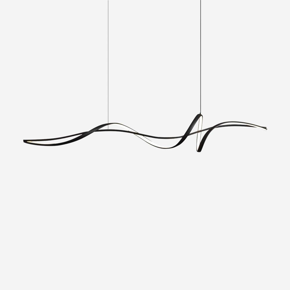 Aveline Modern Black LED Wave Pendant Light - Letslighting