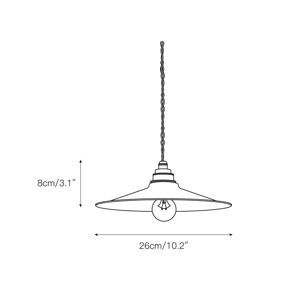 Zotheira Vintage Industrial Flat Pendant Light - Letslighting