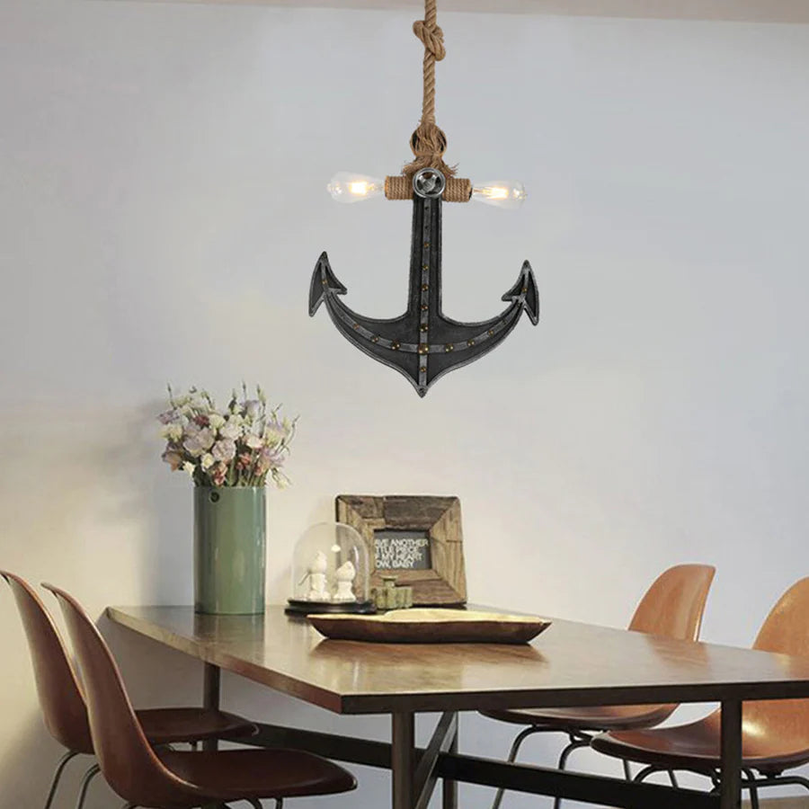 Epoch Industrial LED Pendant Light Grey Metal Bedroom/Living Room - Letslighting