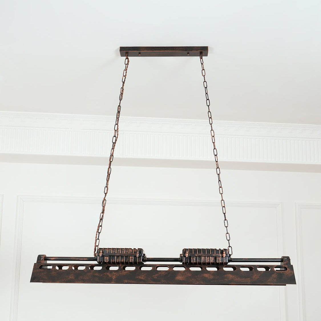 Lustra Chandelier Industrial Rectangular Frame - Letslighting