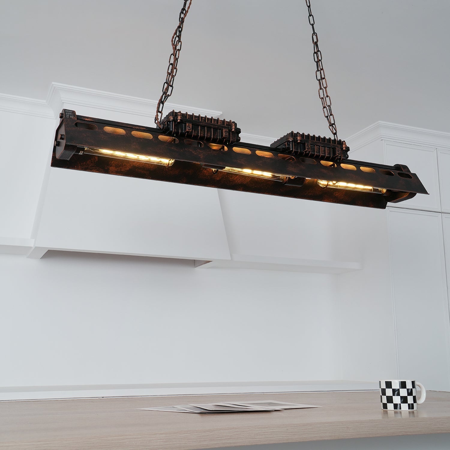 Epoch Industrial Steampunk Indoor Chandelier