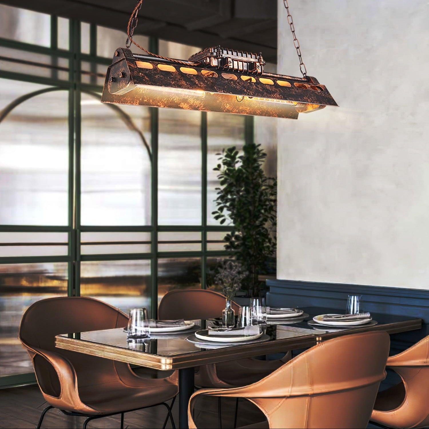 Lustra Chandelier Industrial Rectangular Frame - Letslighting
