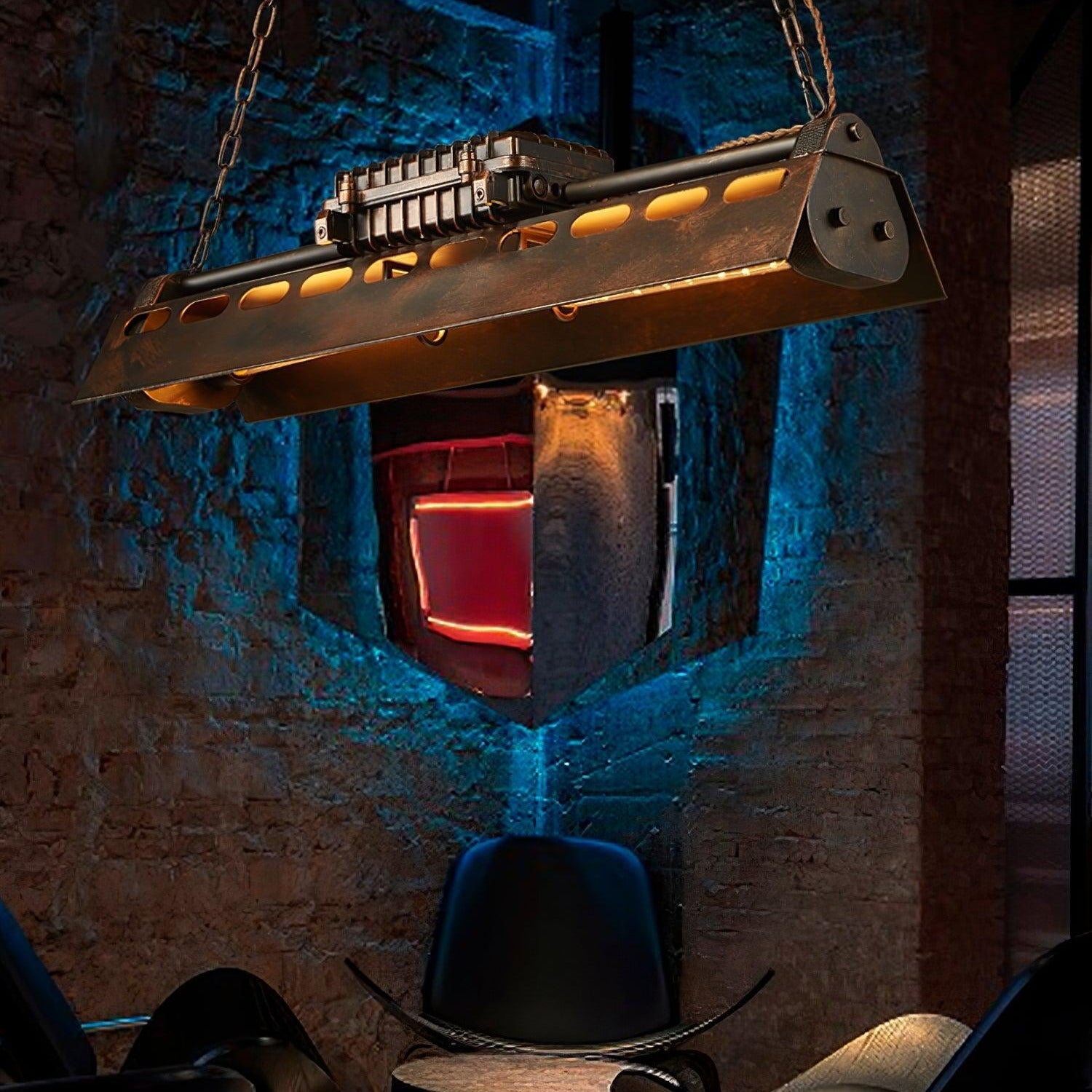 Epoch Industrial Steampunk Indoor Chandelier