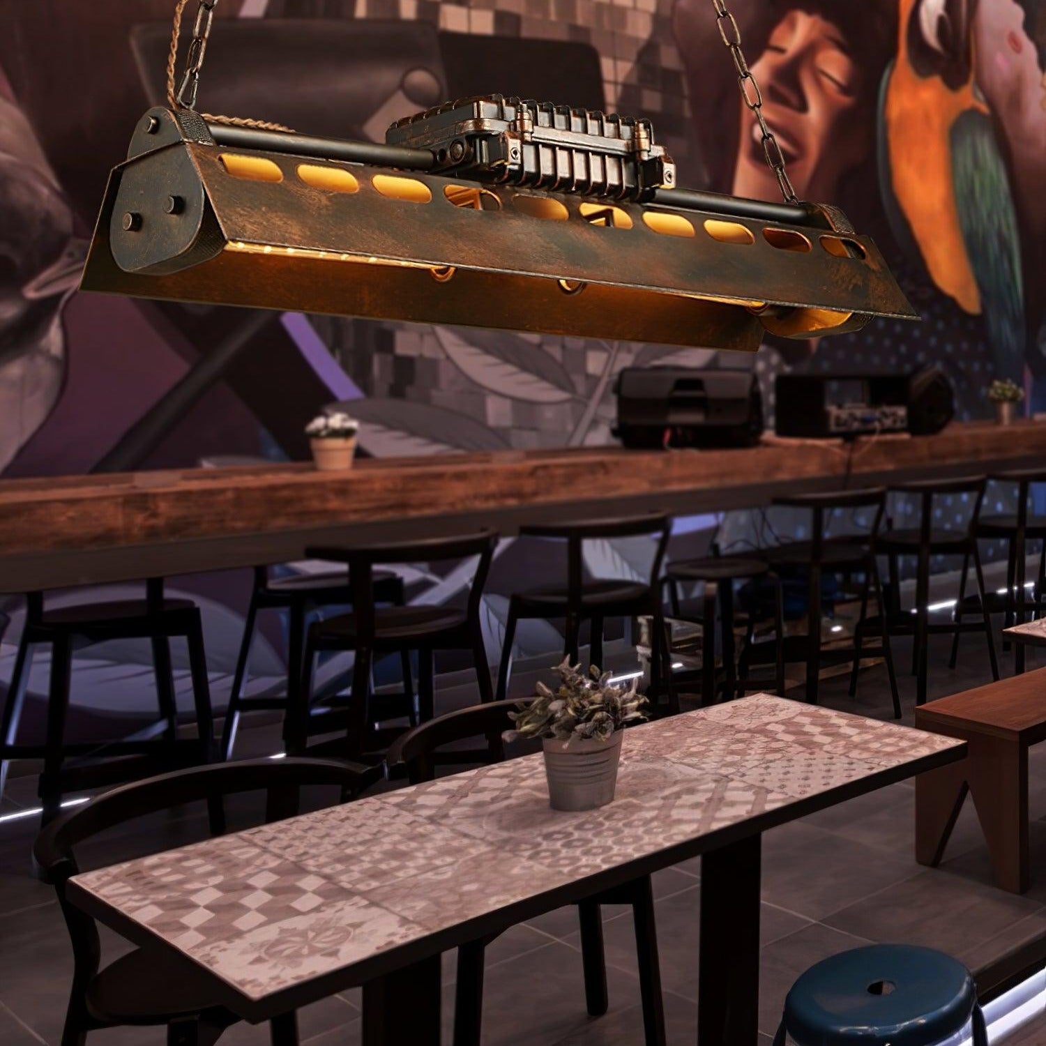 Epoch Industrial Steampunk Indoor Chandelier