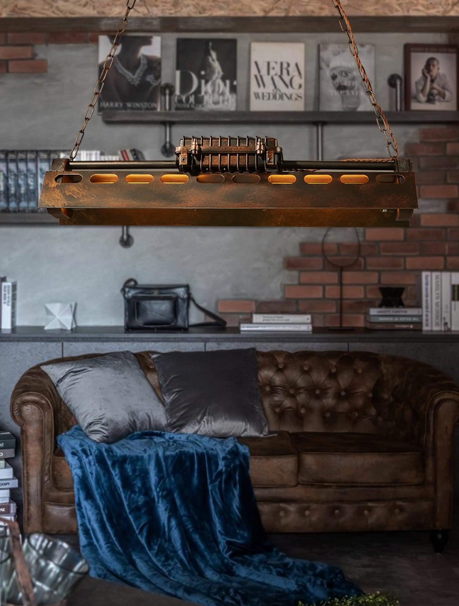 Lustra Chandelier Industrial Rectangular Frame - Letslighting
