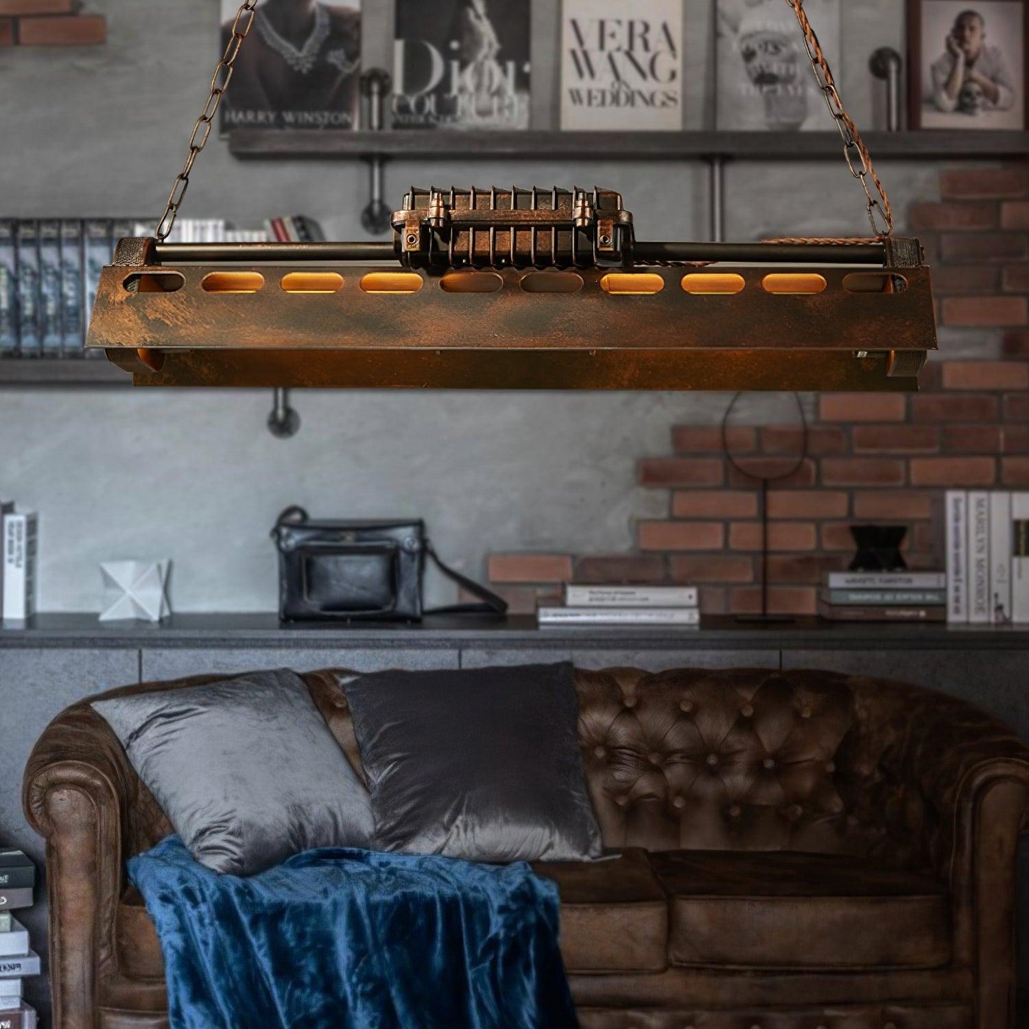 Lustra Chandelier Industrial Rectangular Frame - Letslighting