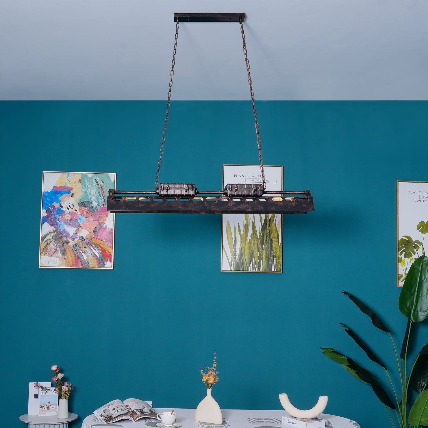 Epoch Industrial Steampunk Indoor Chandelier