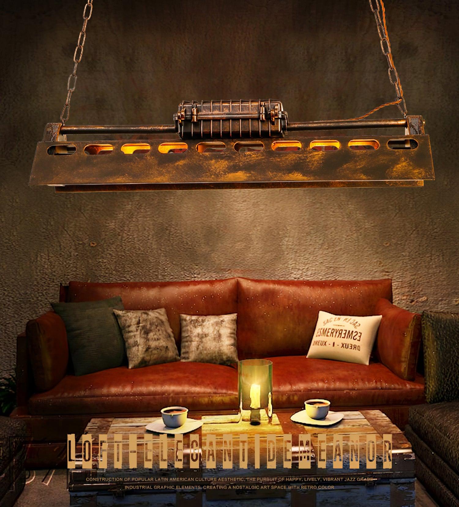 Lustra Chandelier Industrial Rectangular Frame - Letslighting