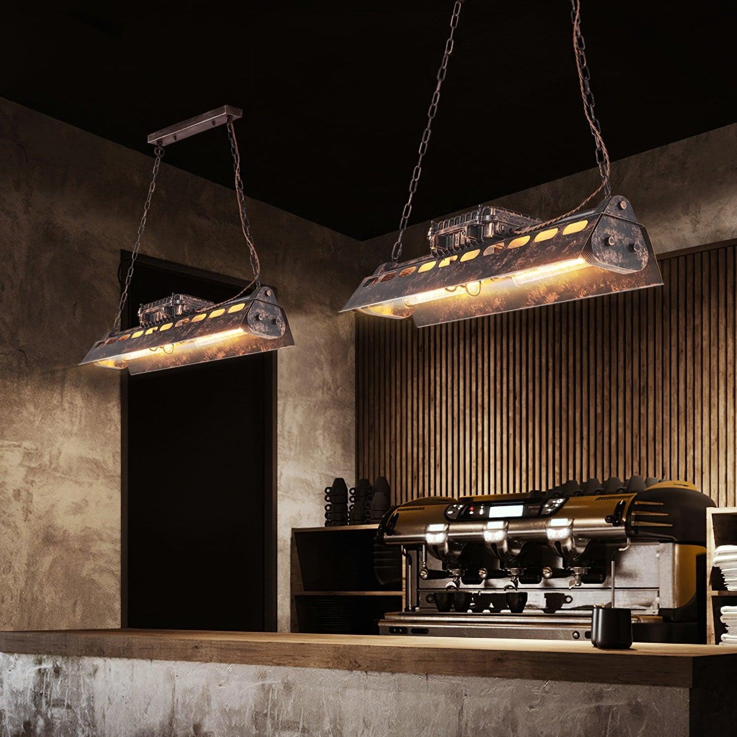 Lustra Chandelier Industrial Rectangular Frame - Letslighting