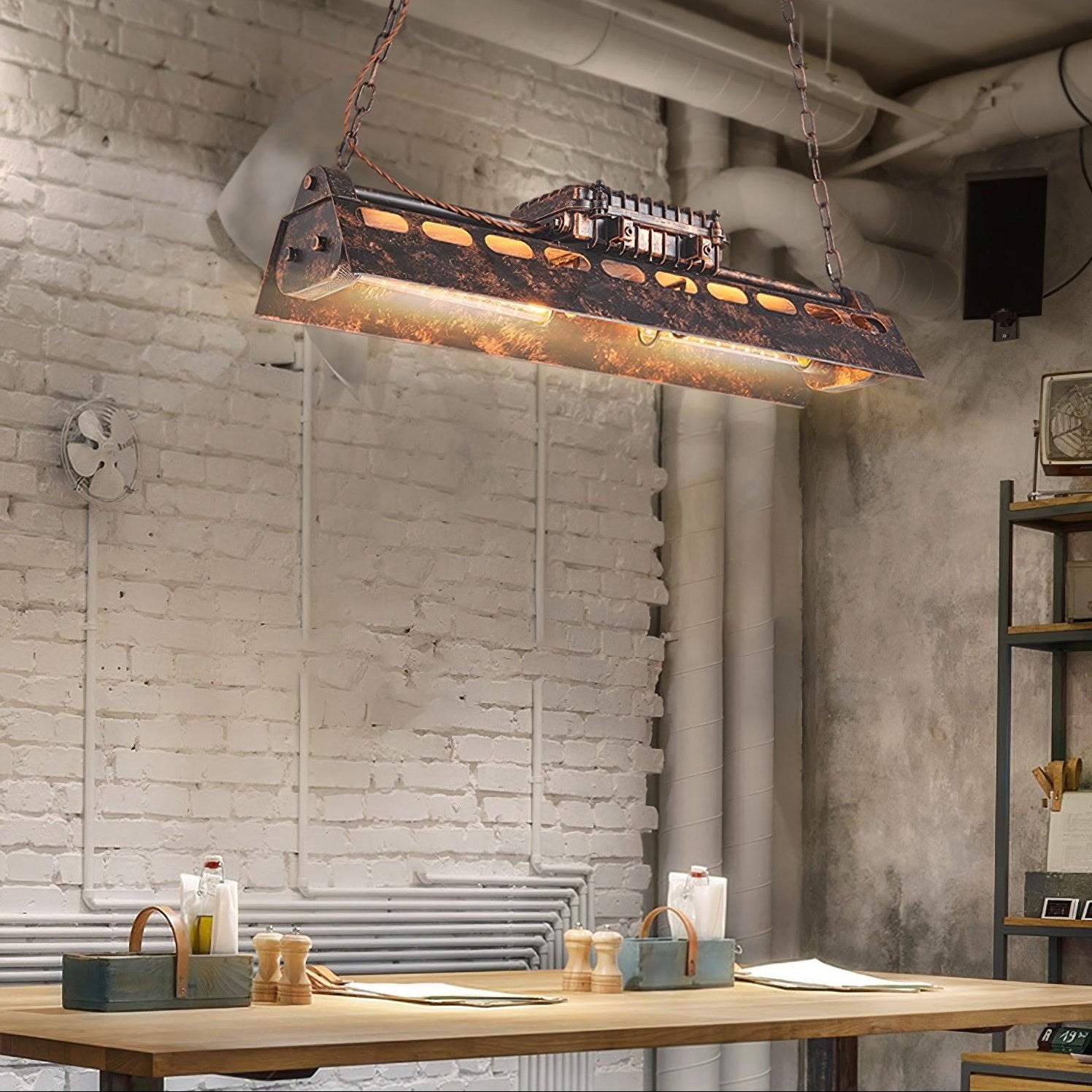 Lustra Chandelier Industrial Rectangular Frame - Letslighting