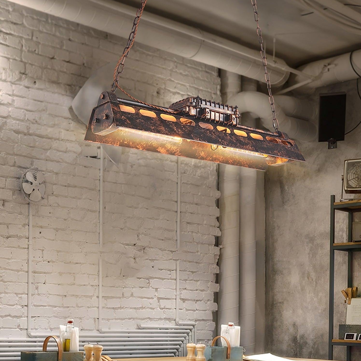 Epoch Industrial Steampunk Indoor Chandelier