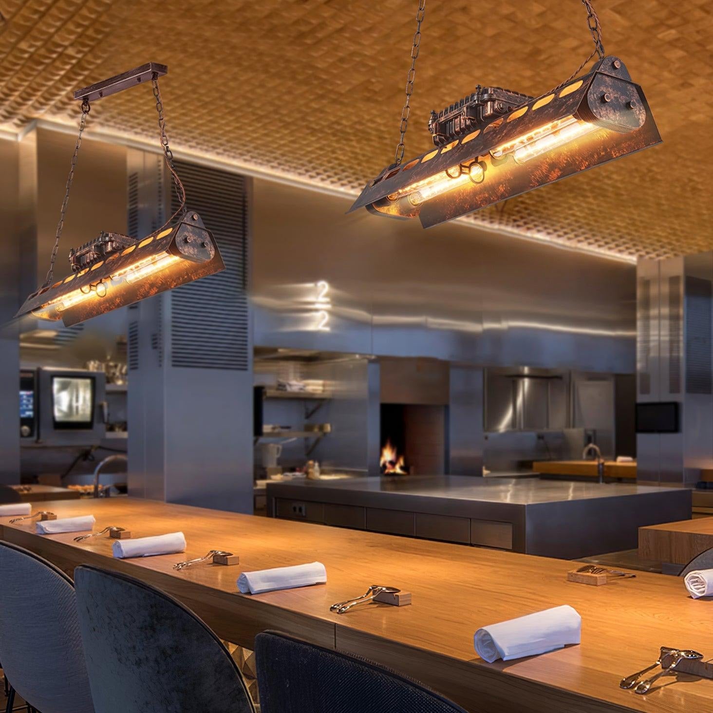 Epoch Industrial Steampunk Indoor Chandelier