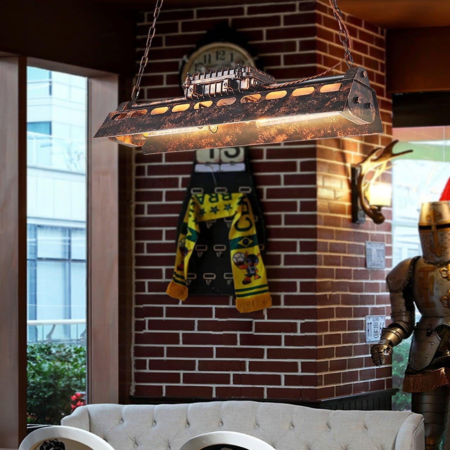 Epoch Industrial Steampunk Indoor Chandelier