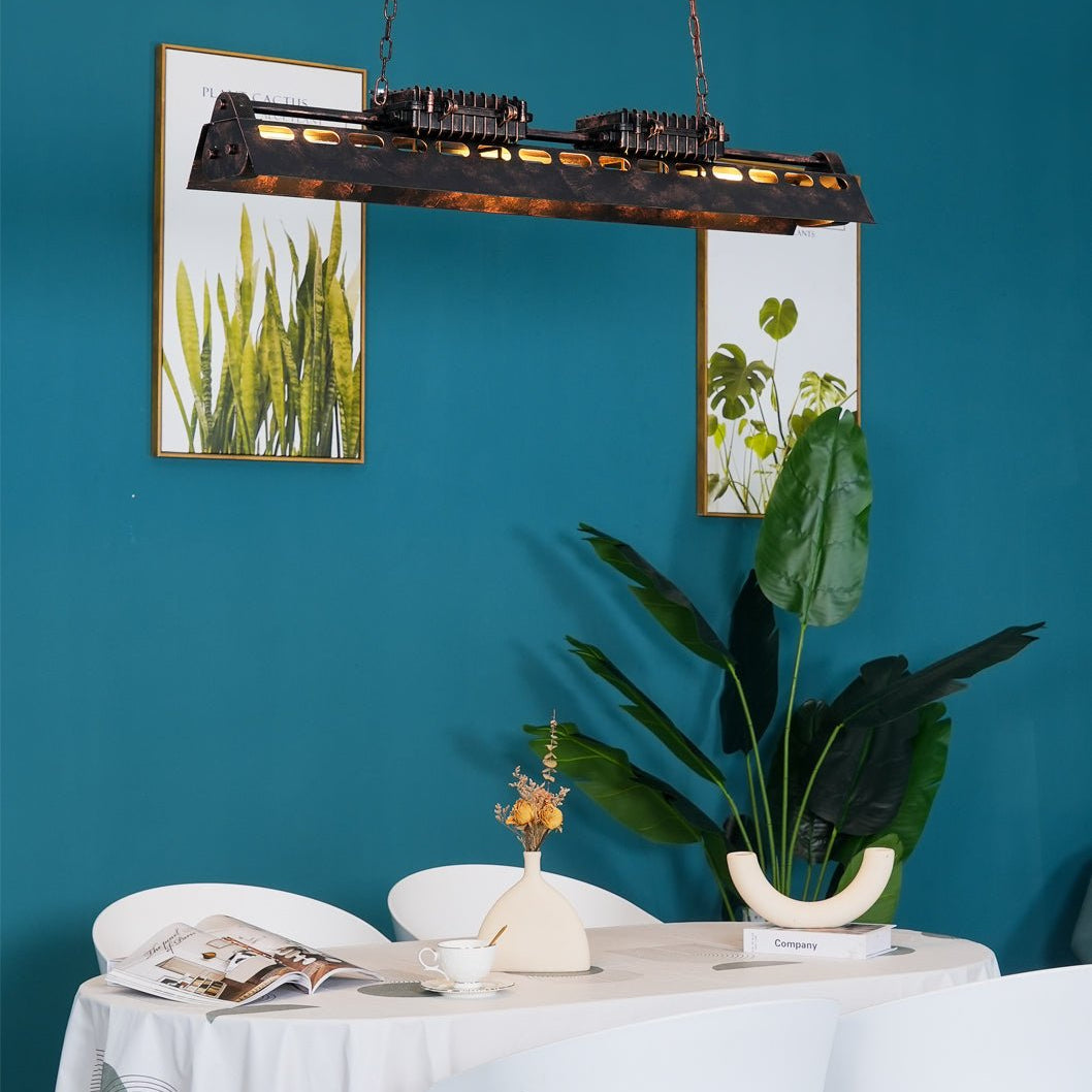 Lustra Chandelier Industrial Rectangular Frame - Letslighting