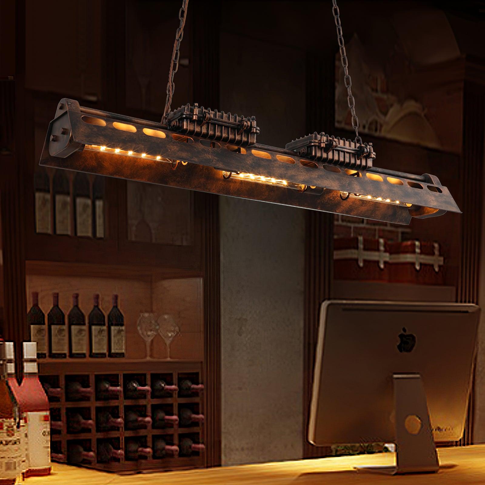 Epoch Industrial Steampunk Indoor Chandelier