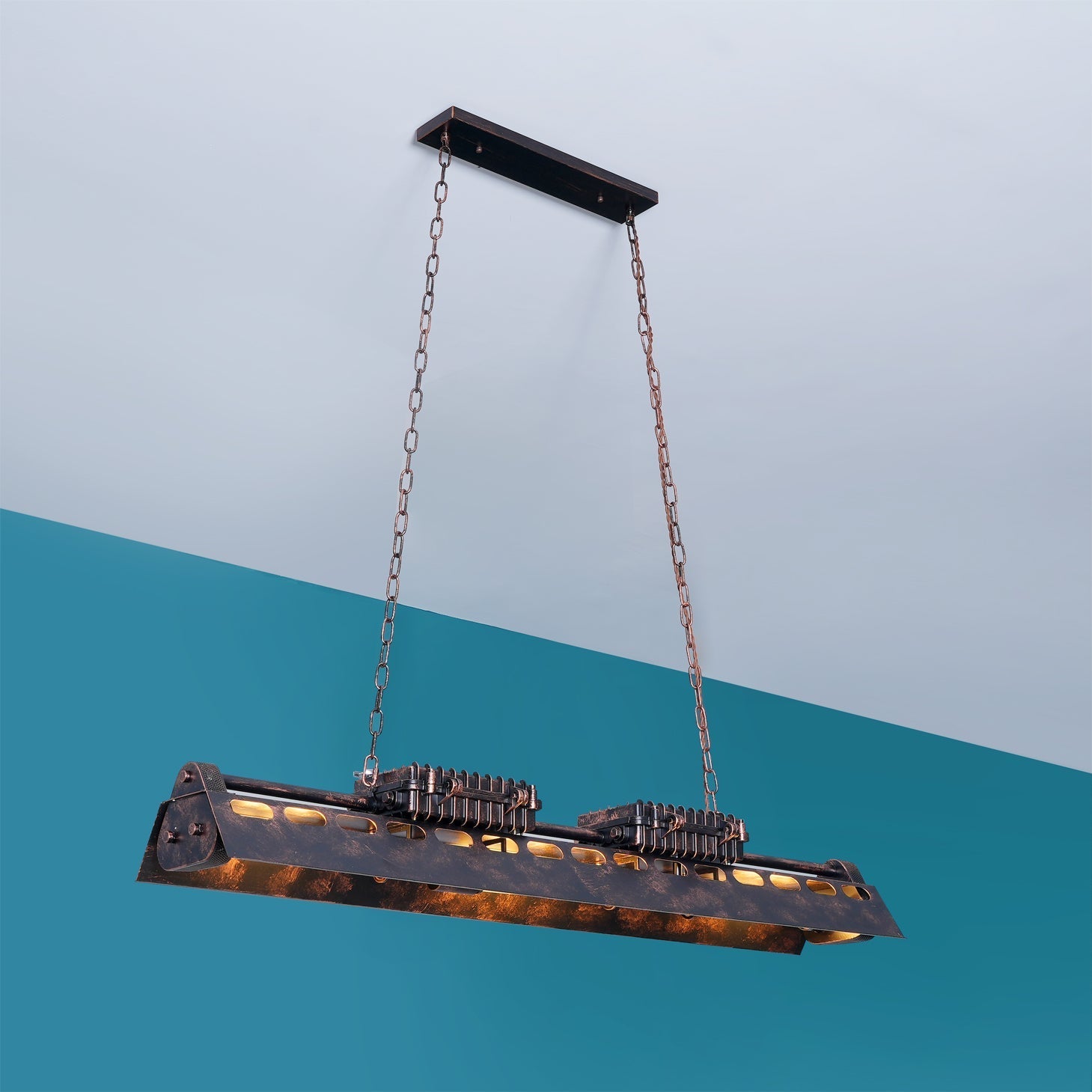 Epoch Industrial Steampunk Indoor Chandelier