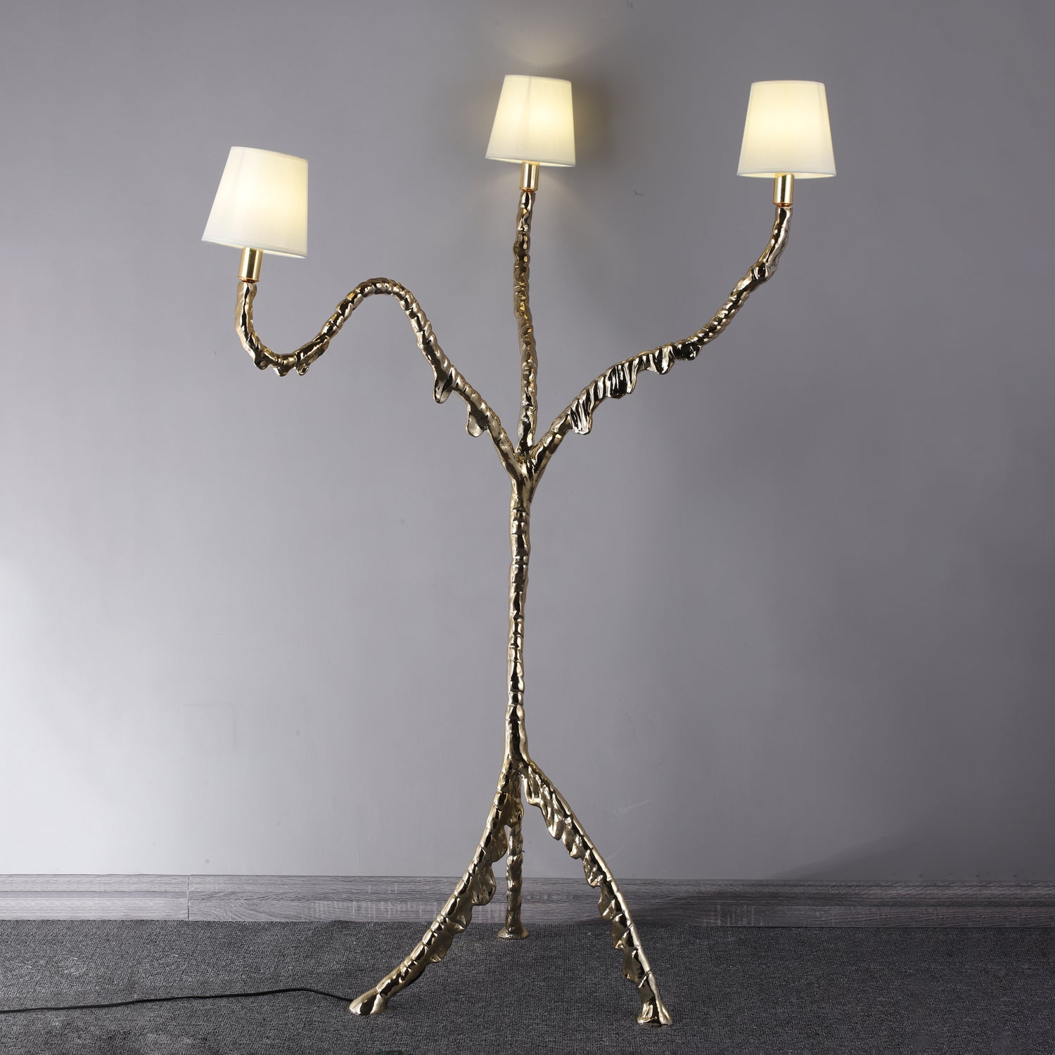 Dendria Triple-Arm Branch Sculptural Floor Lamp - Letslighting