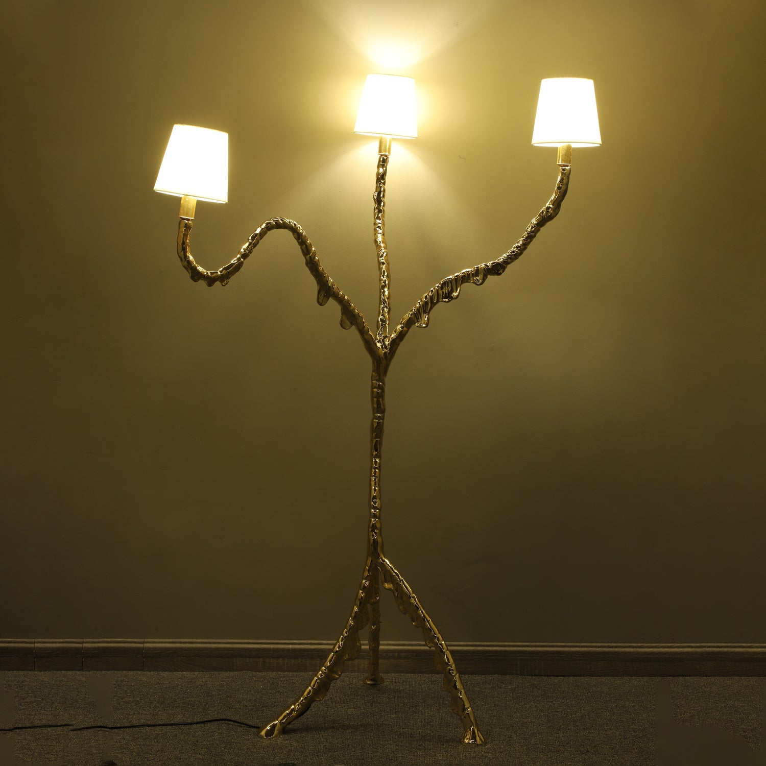 Dendria Triple-Arm Branch Sculptural Floor Lamp - Letslighting