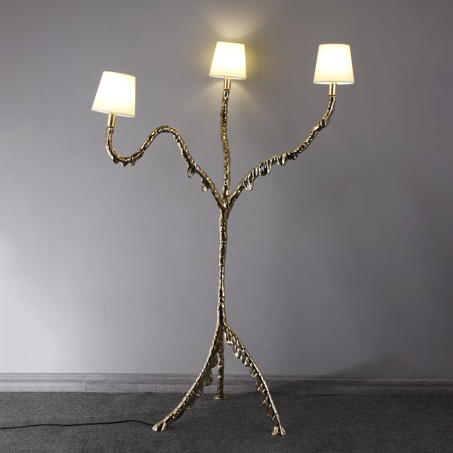 Dendria Triple-Arm Branch Sculptural Floor Lamp - Letslighting