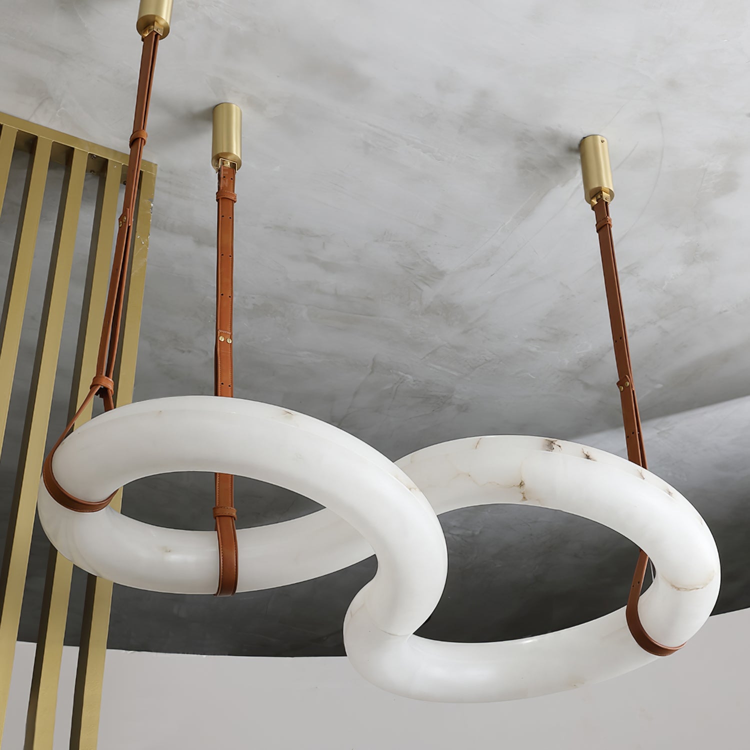Althaen Postmodern Luxury Brown Alabaster Chandelier - Letslighting
