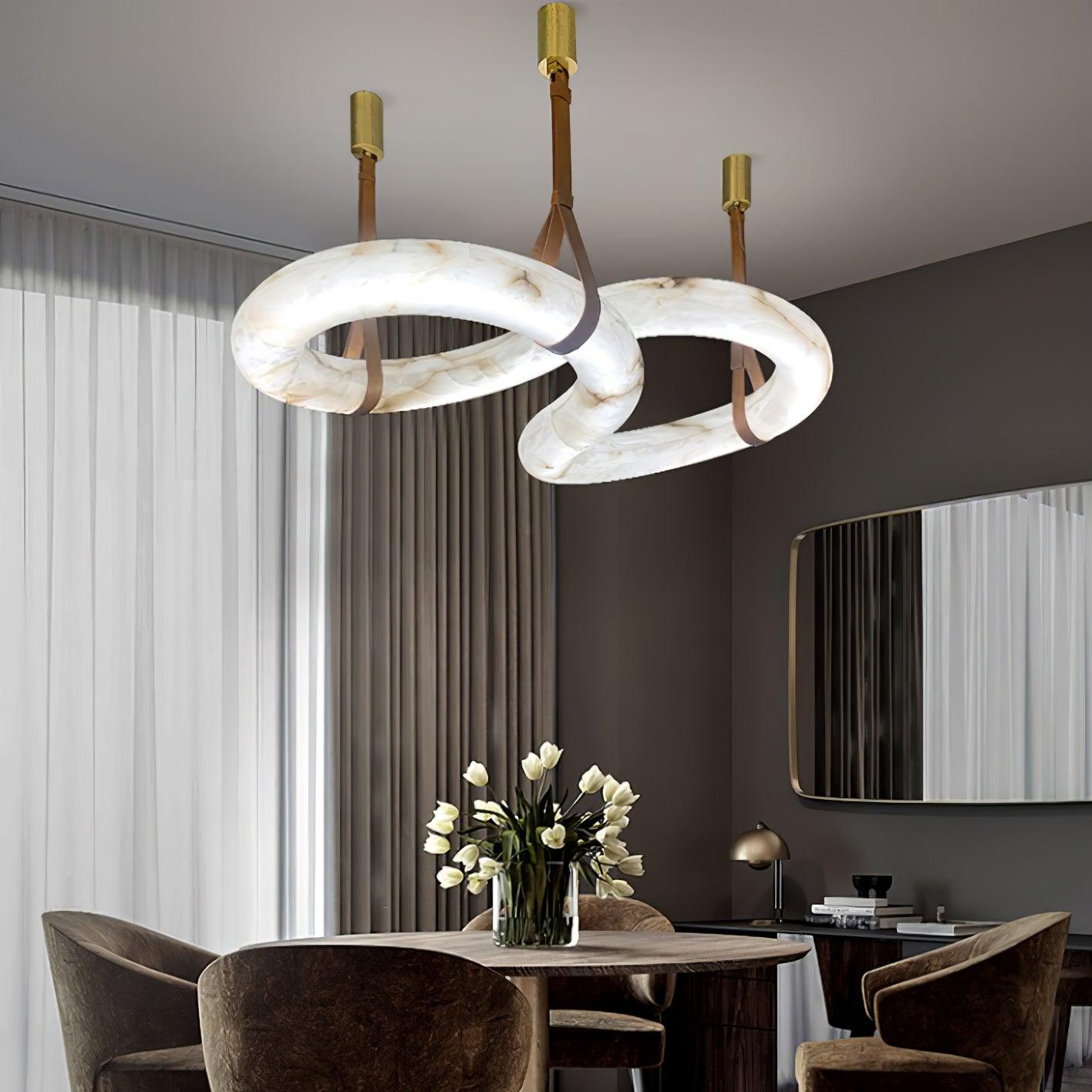 Luste Alabaster Closed-loop Pendant Light Chandelier - Letslighting