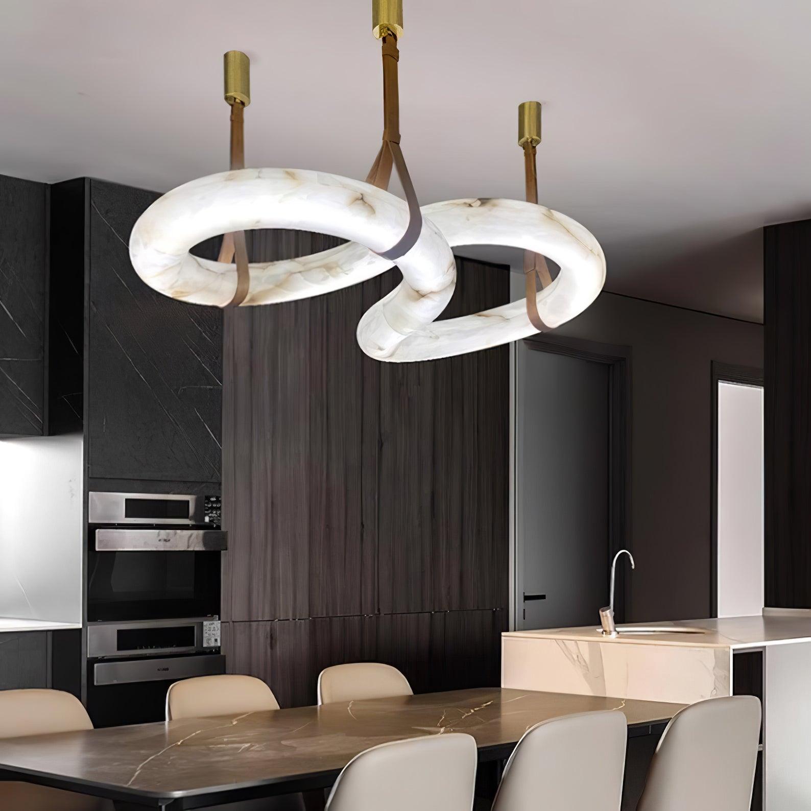 Luste Alabaster Closed-loop Pendant Light Chandelier - Letslighting