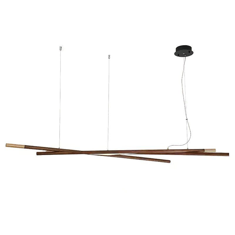 Aurora Chandelier Wooden Linear LED - Letslighting