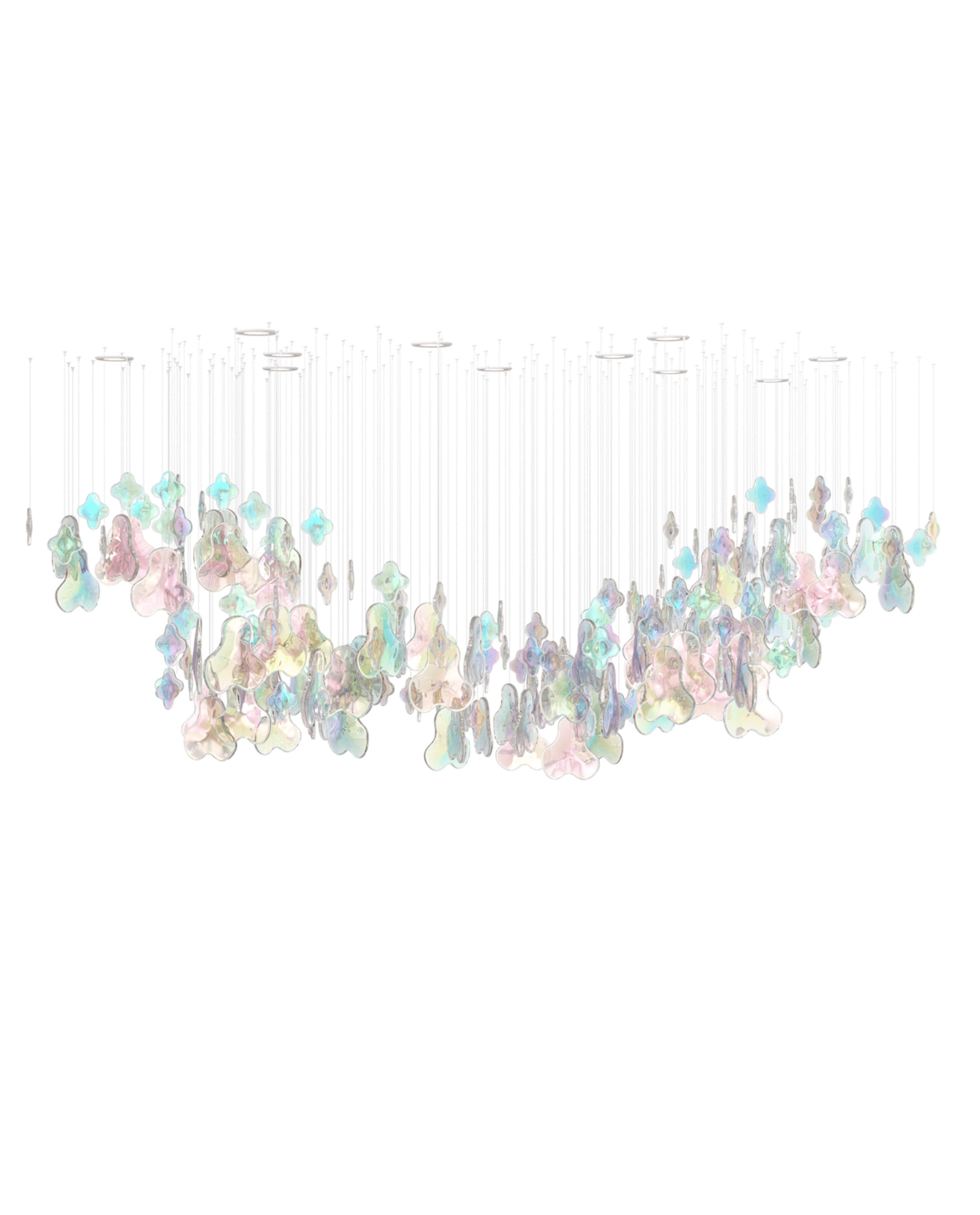 Iris Iridescent Blossom Chandelier - Letslighting