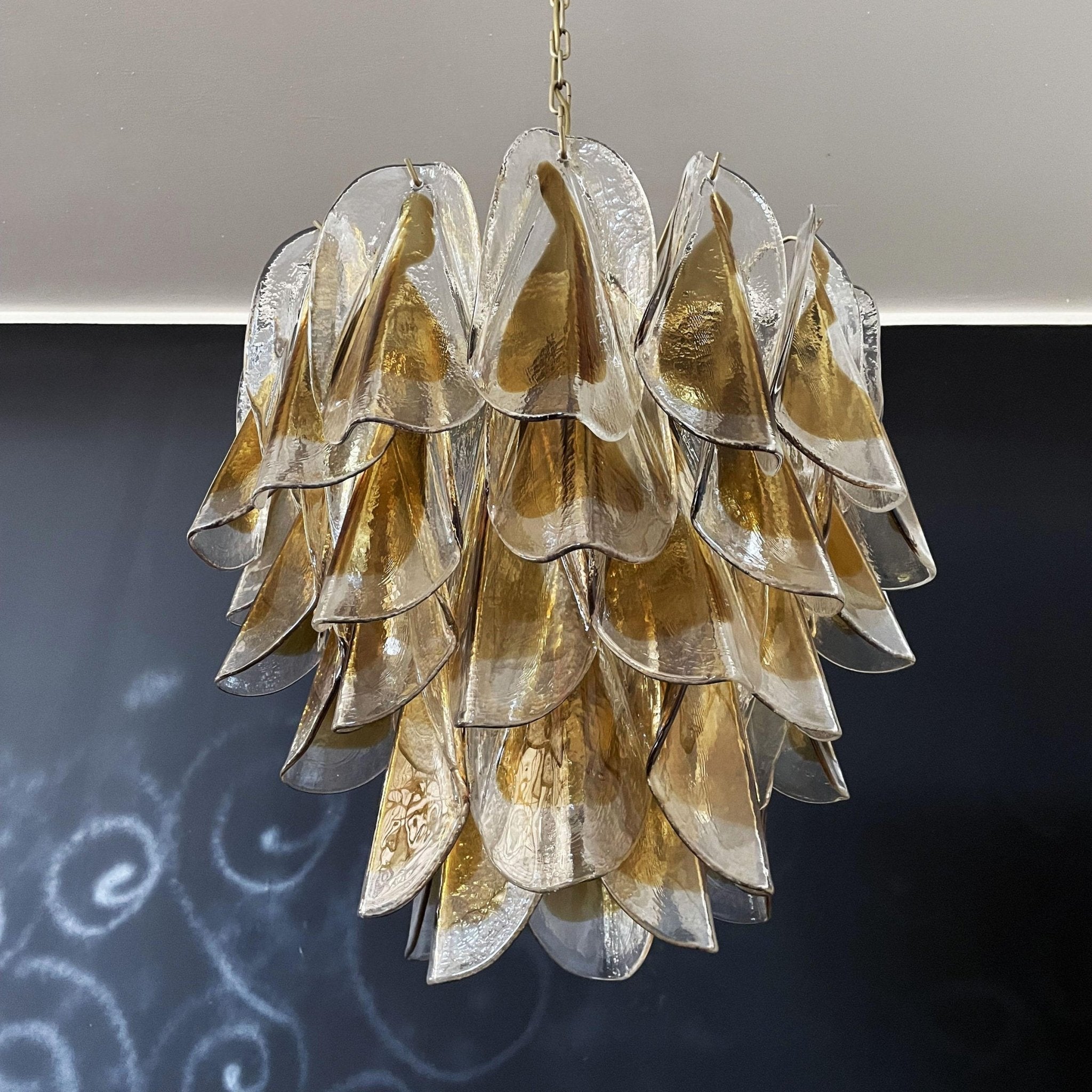 Aurora Chandelier Isabella Gold Petal Layered - Letslighting