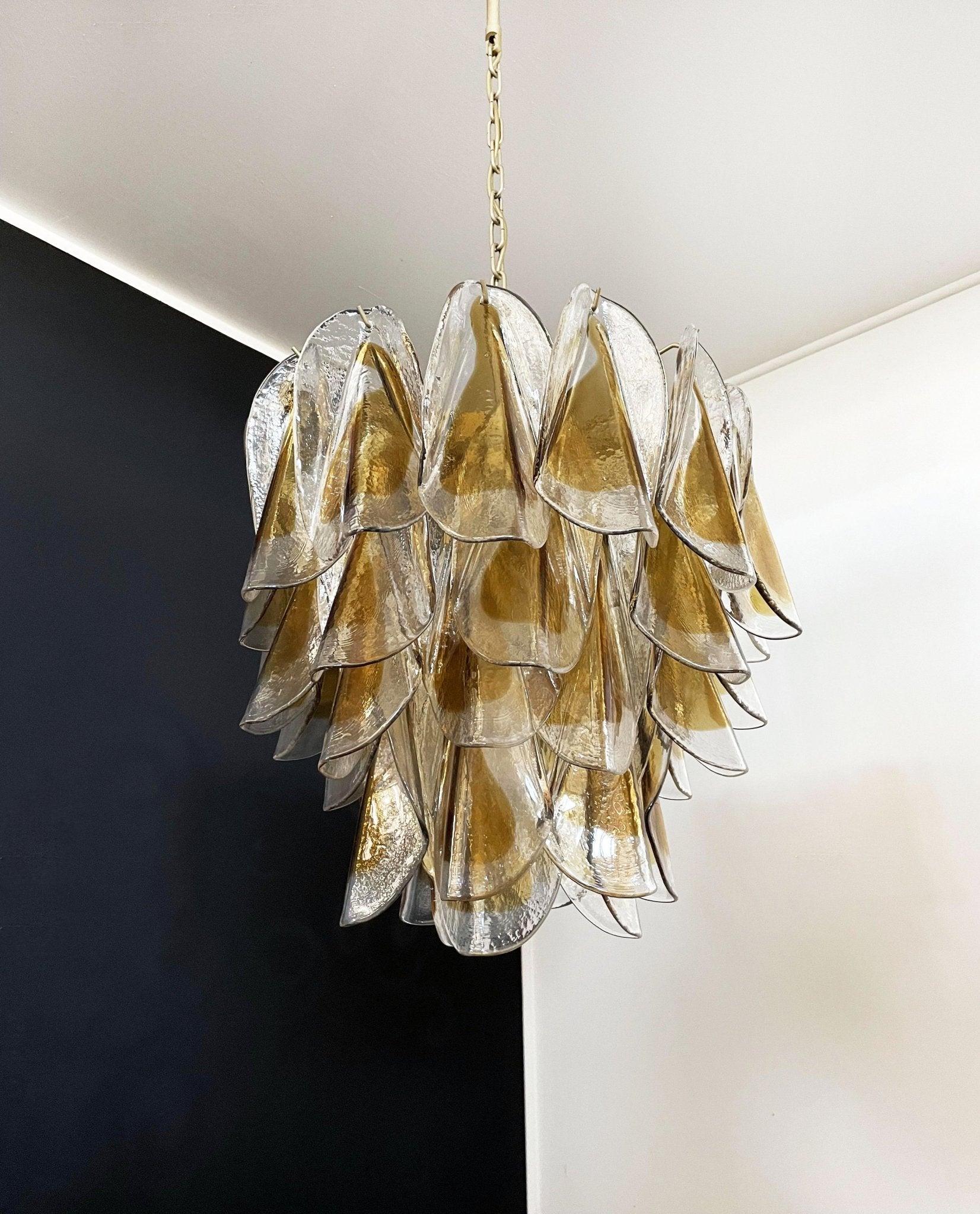 Aurora Chandelier Isabella Gold Petal Layered - Letslighting