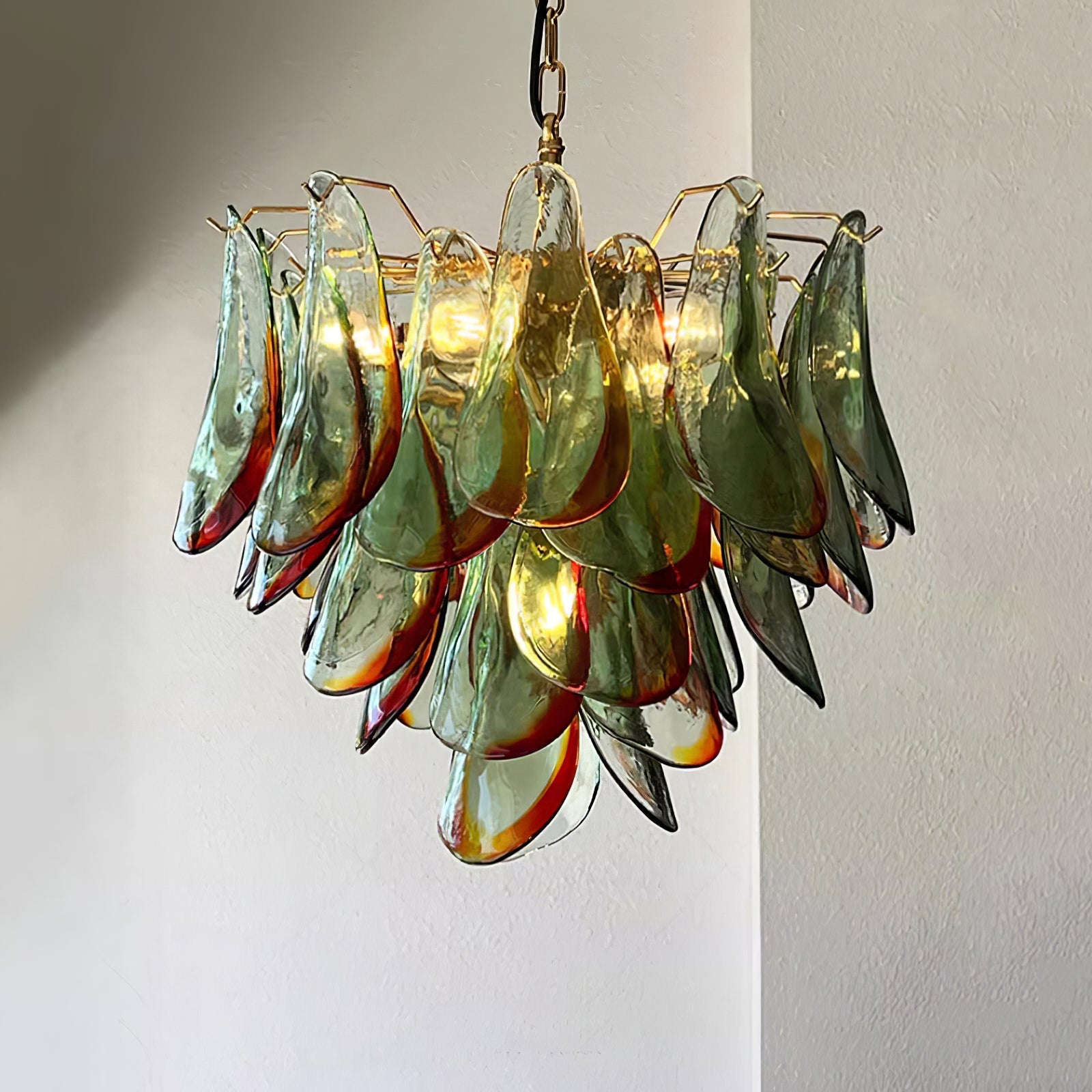 Aurora Chandelier Murano Glass Petal Elegant - Letslighting